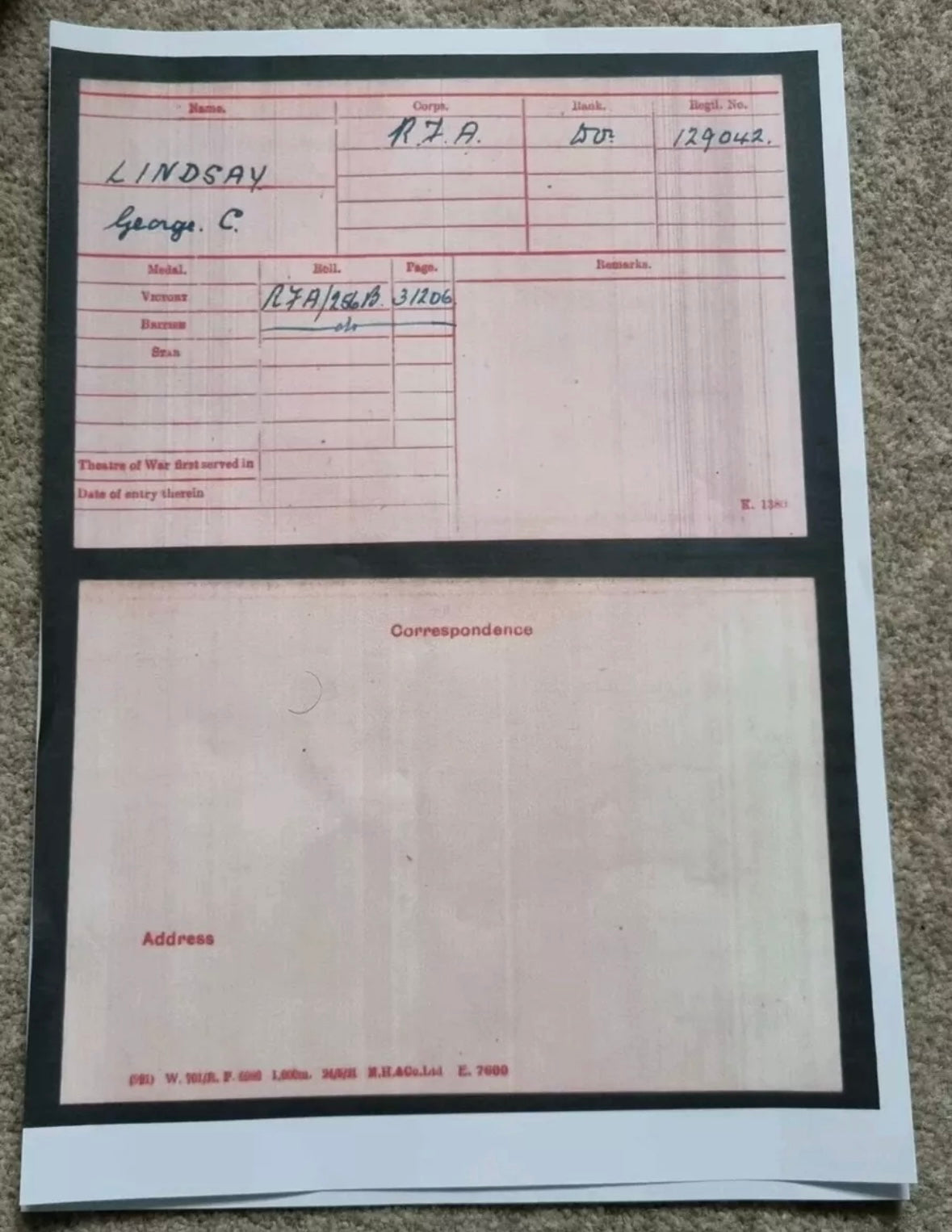 SOLD! WW1 British Medal Duo to Driver George C Lindsay- 114th Brigade Ammunition Column (Royal Field Artillery)