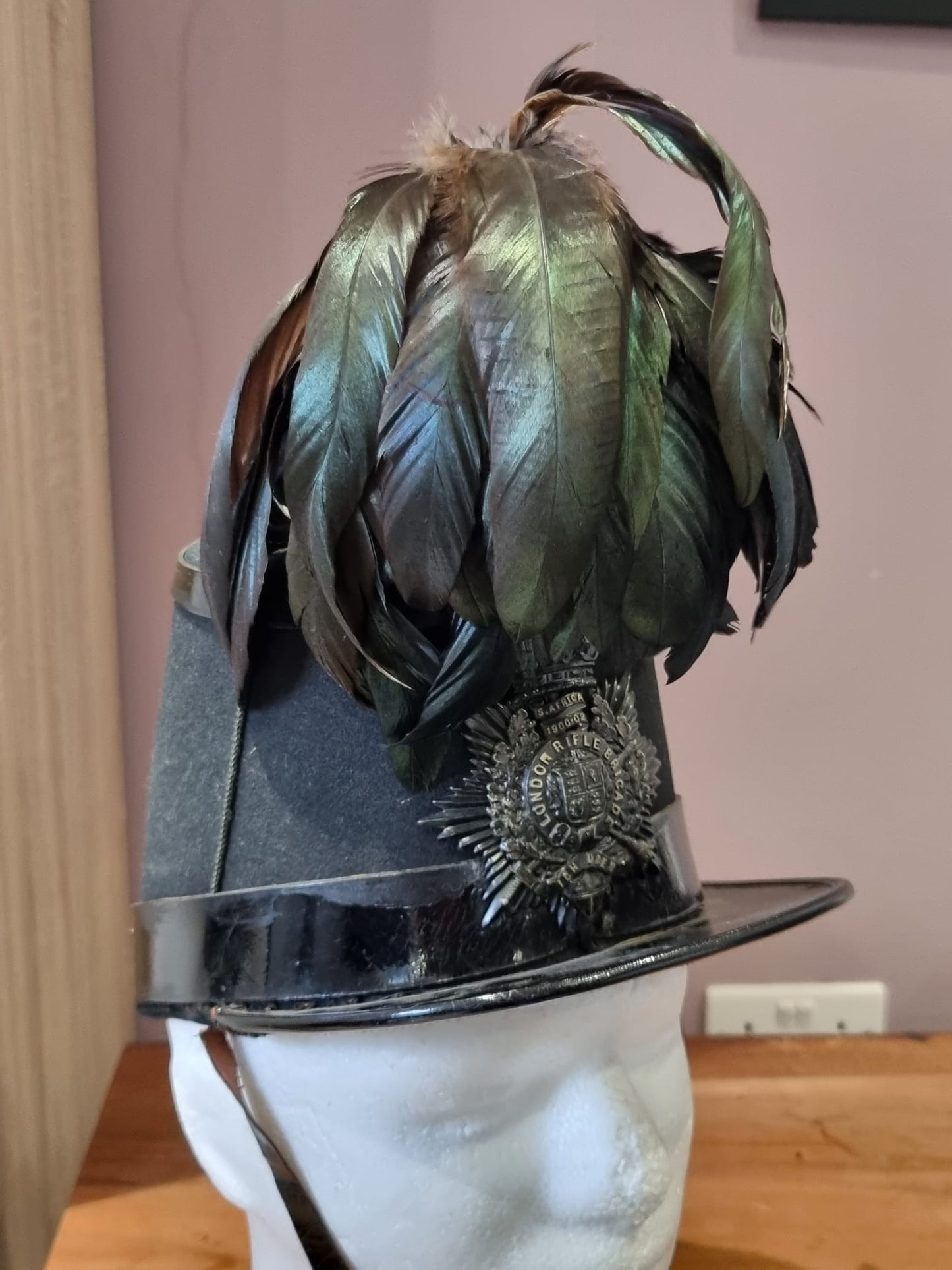 SOLD! Pre WW1 (Edwardian) 5th London Rifle Brigade Shako, With Tin