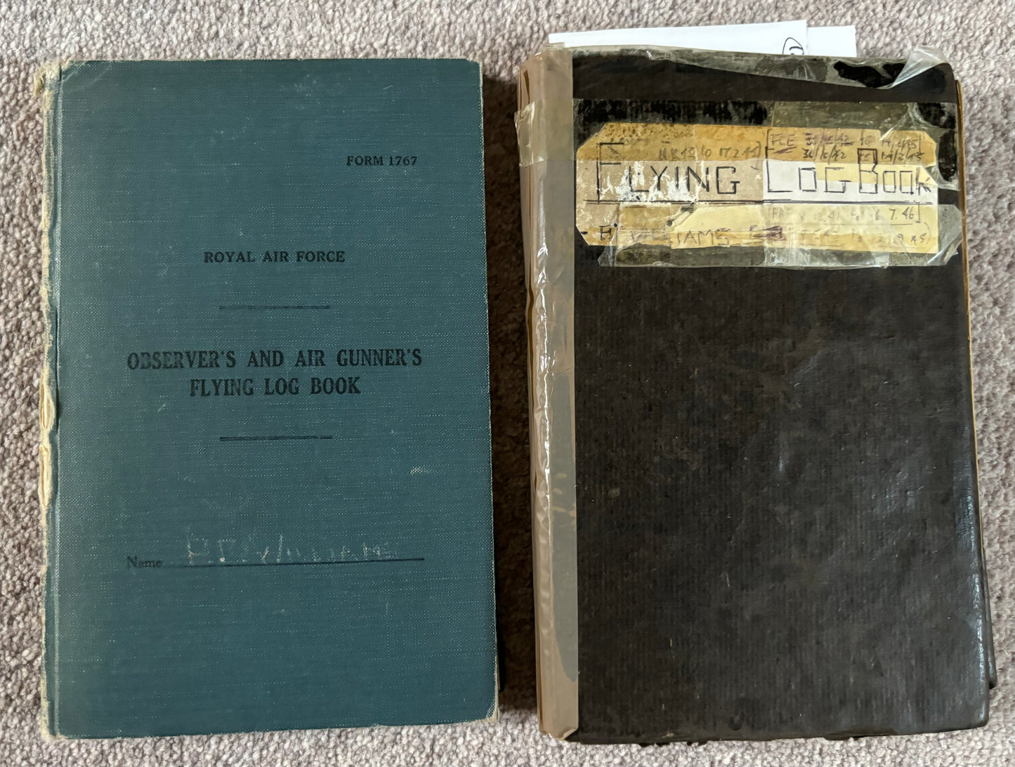 SOLD! Incredibly Special Logbook Set to a Mosquito Night Fighter, 604 Squadron, 2 Confirmed Kills, D-Day, Battle of the Bulge, First Night Fighter Squadron into Normandy