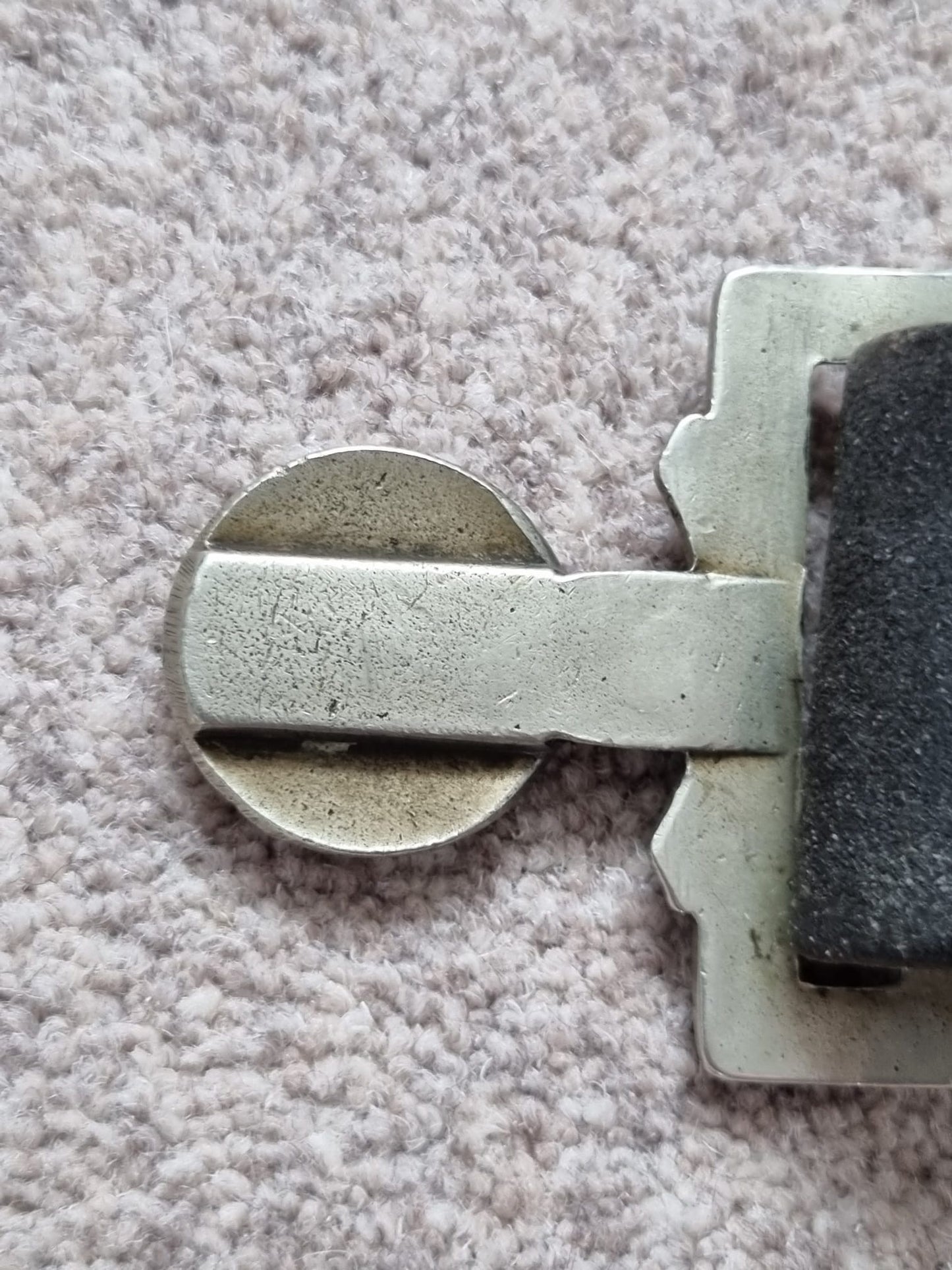 SOLD! Victorian British Army Leather Belt with White Metal Buckle