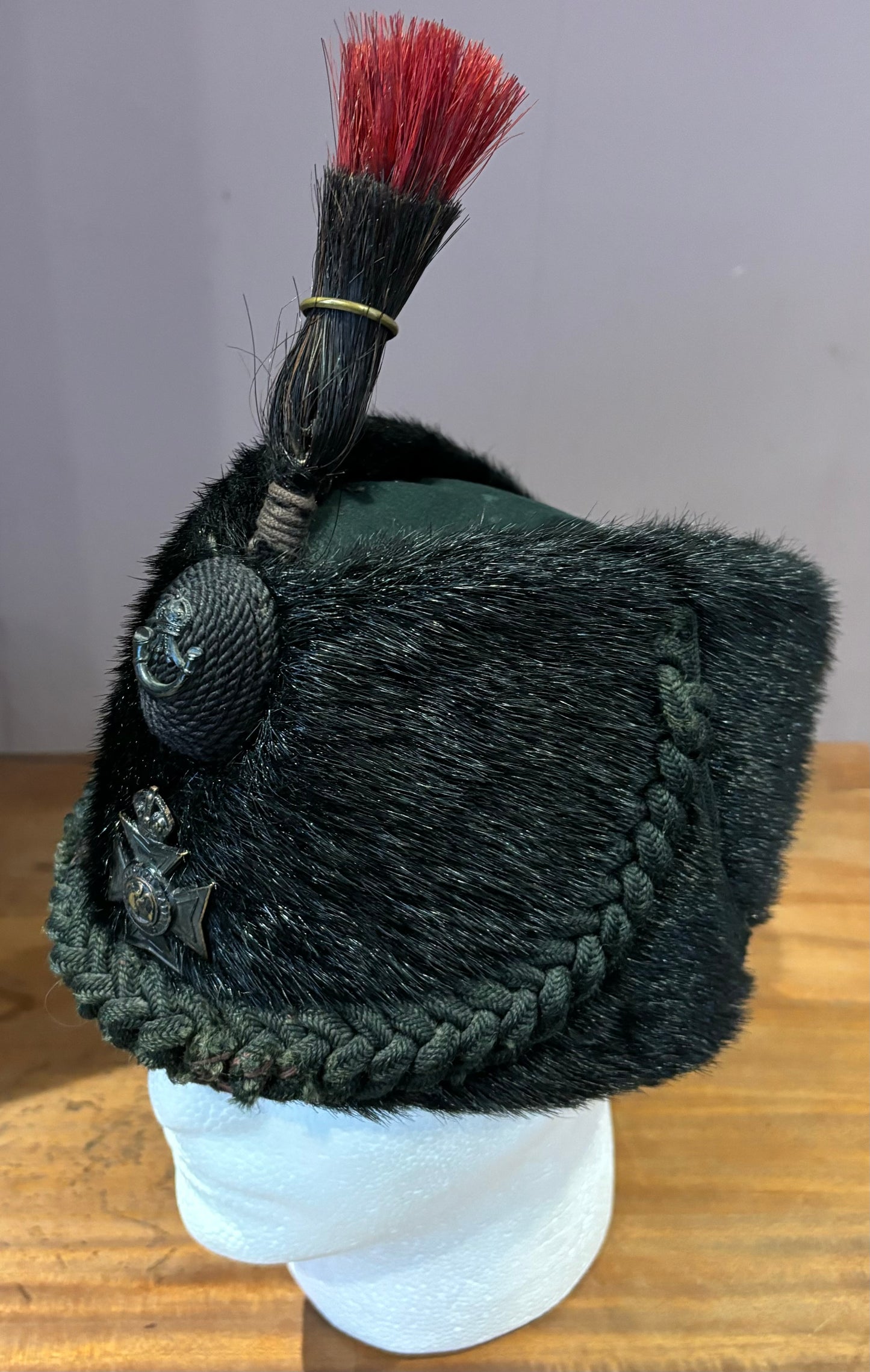 SOLD! Pre-WW1 Buckinghamshire Battalion (Ox and Bucks Light Infantry) Sealskin OR’s Rifles Busby