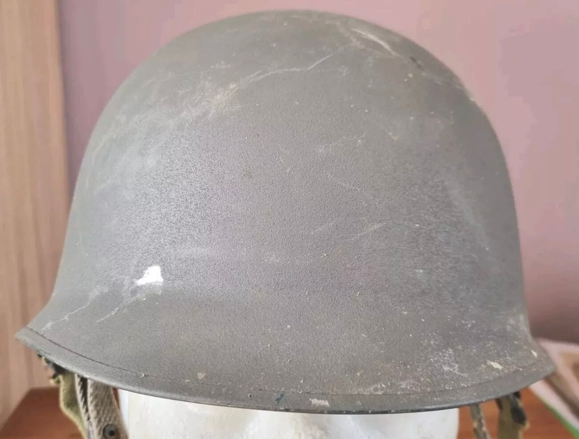 SOLD! Post War Danish Army M48 Helmet and Liner, Dated 1967