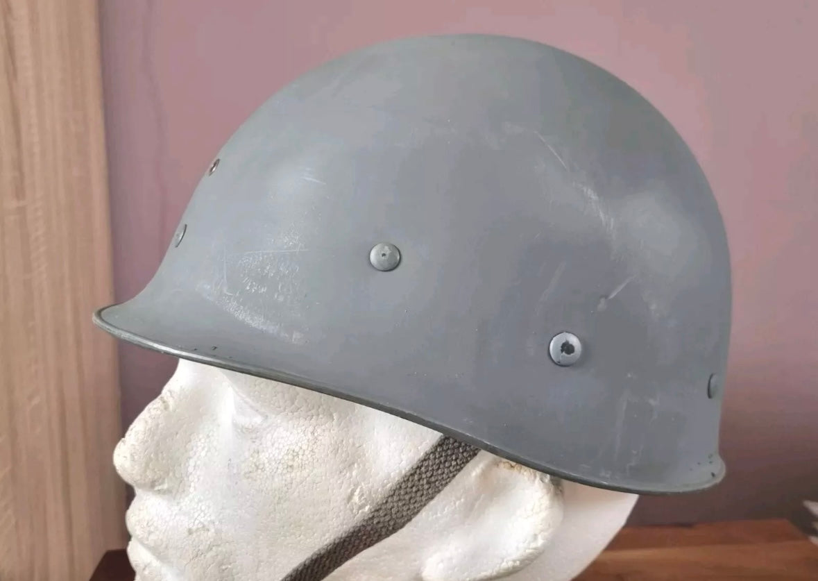 SOLD! Post War Danish Army M48 Helmet and Liner, Dated 1967