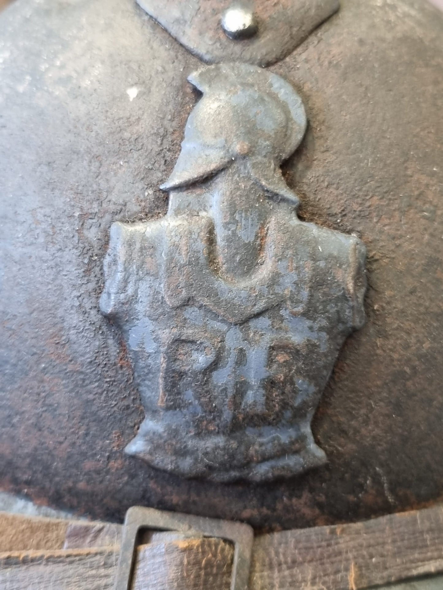 SOLD! WW1 French Engineers M15 ‘Adrian’ Helmet- Named