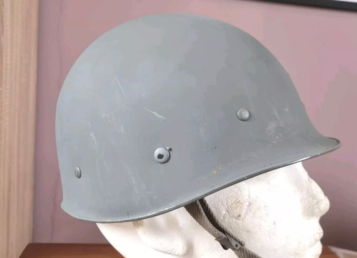 SOLD! Post War Danish Army M48 Helmet and Liner, Dated 1967