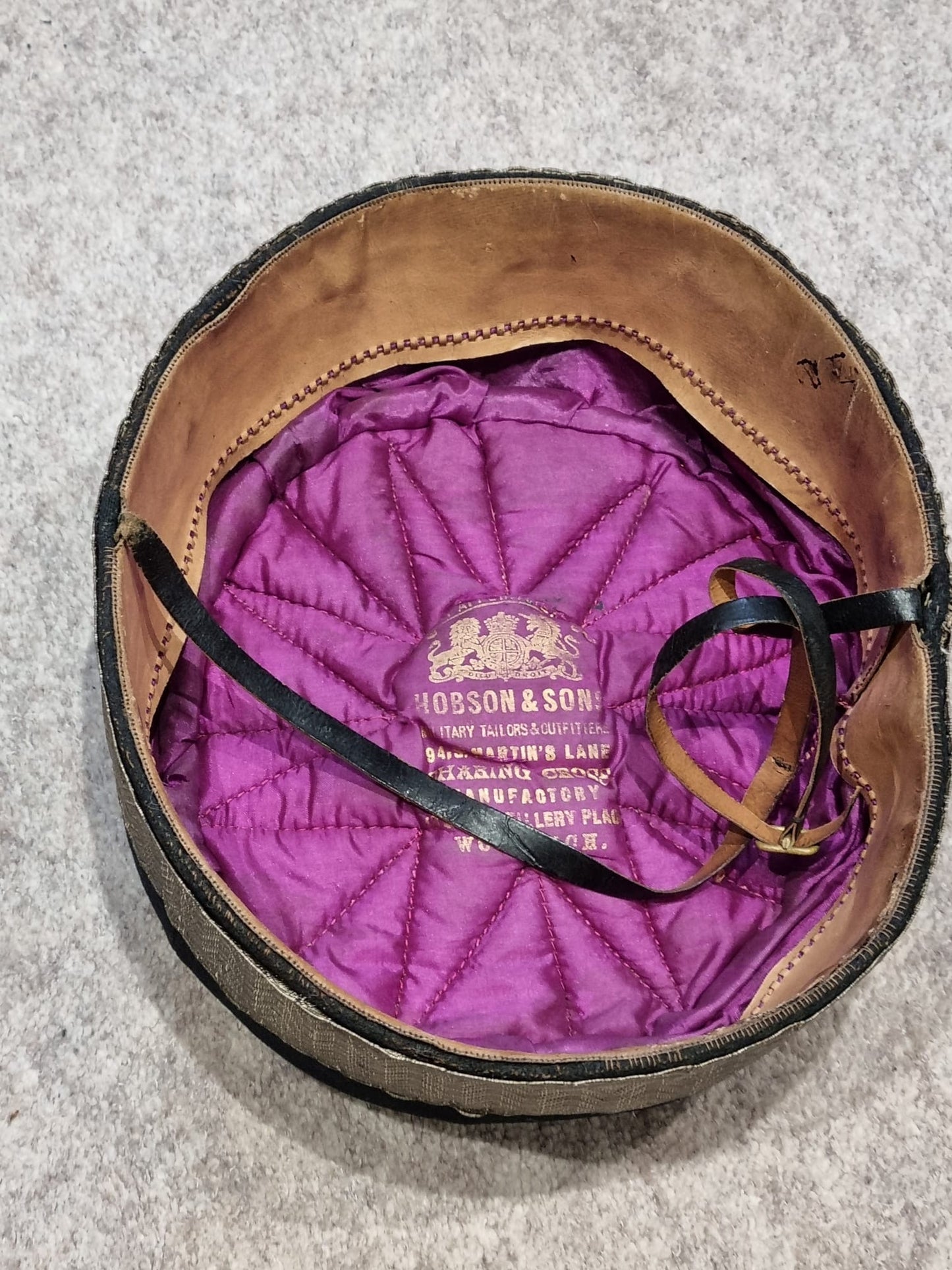 SOLD! Victorian British Army Volunteer Artillery Pill Box Hat, With Chinstrap