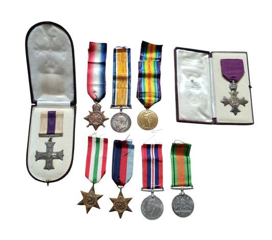 Superb WWI & WW2 Military Cross group to Lieutenant George Logan Wilson, MC, MBE, London Regiment