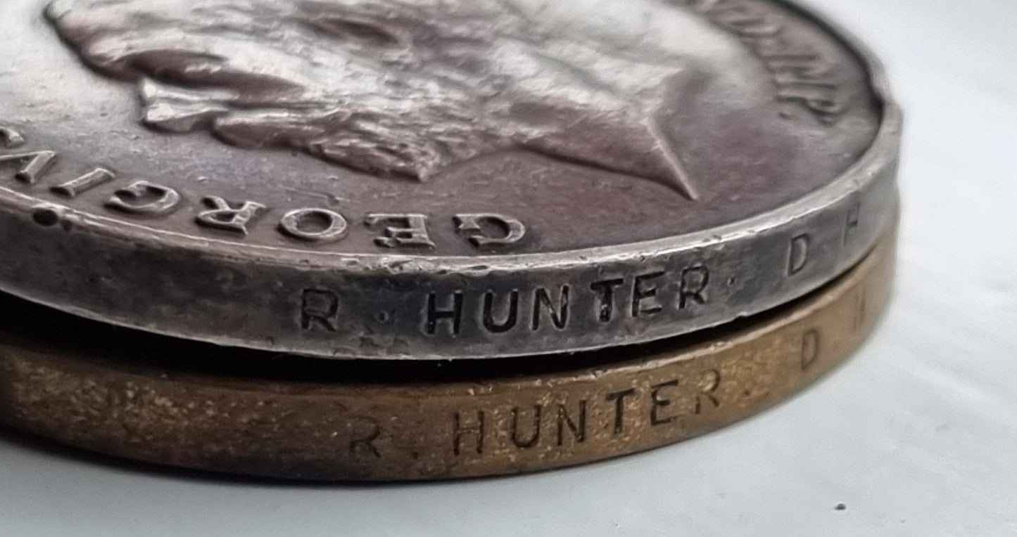WW1 British Medal Trio Able Seaman R Hunter Merchant Fleet Auxiliary