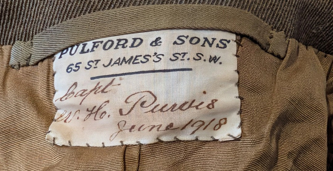 WW1 British Army Captain's Rifle Brigade Uniform Jacket Dated 1918