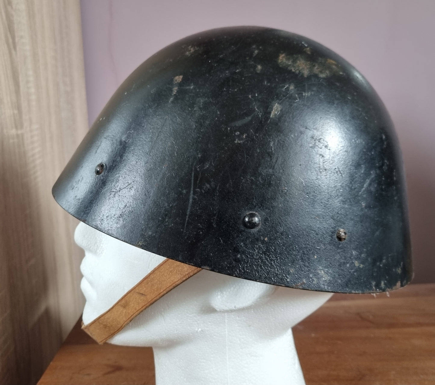 SOLD! Post-War Reused WW2 Czechoslovakian Vz32 Helmet