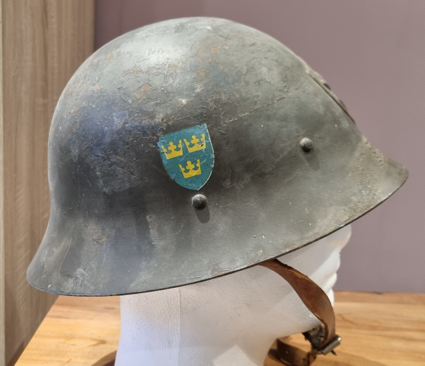 SOLD! WW2 Swedish M21 (2nd Pattern) Helmet
