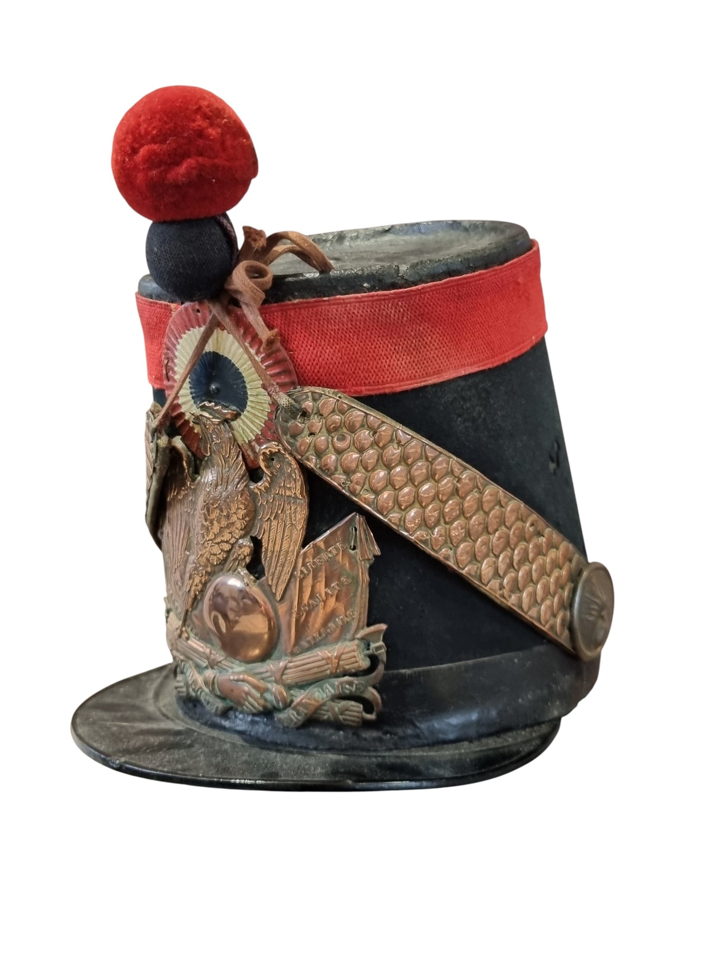 Rare French Army Model 1848 Garde National Shako Helmet Crimean War Era