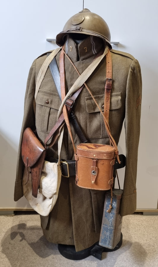 SOLD! Rare WW1 French 7th Tirailleur Colonial Uniform & M1915 ‘Adrian’ Helmet Set