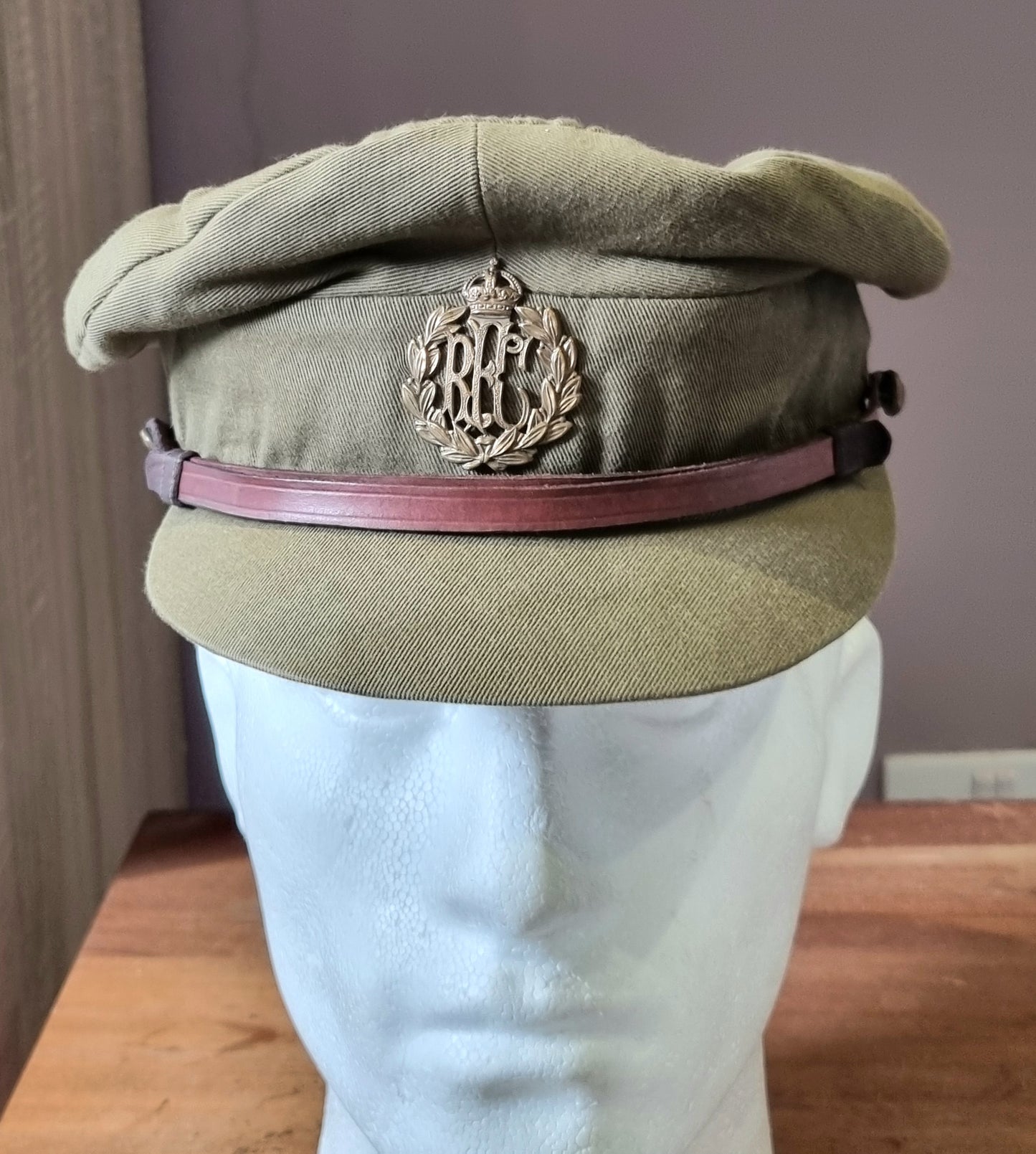 SOLD! Fantastic Rare WW1 Royal Flying Corps RFC Floppy Visor Trench Cap