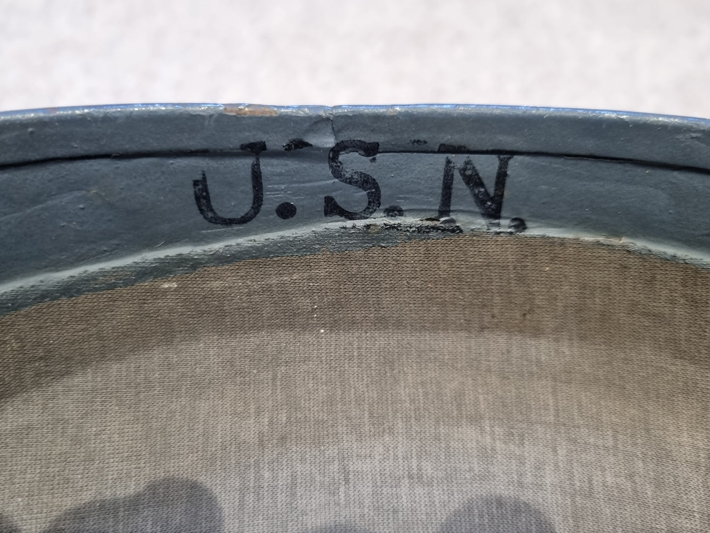 WW2 US Navy MK2 Talker Helmet Complete With Original Chinstrap