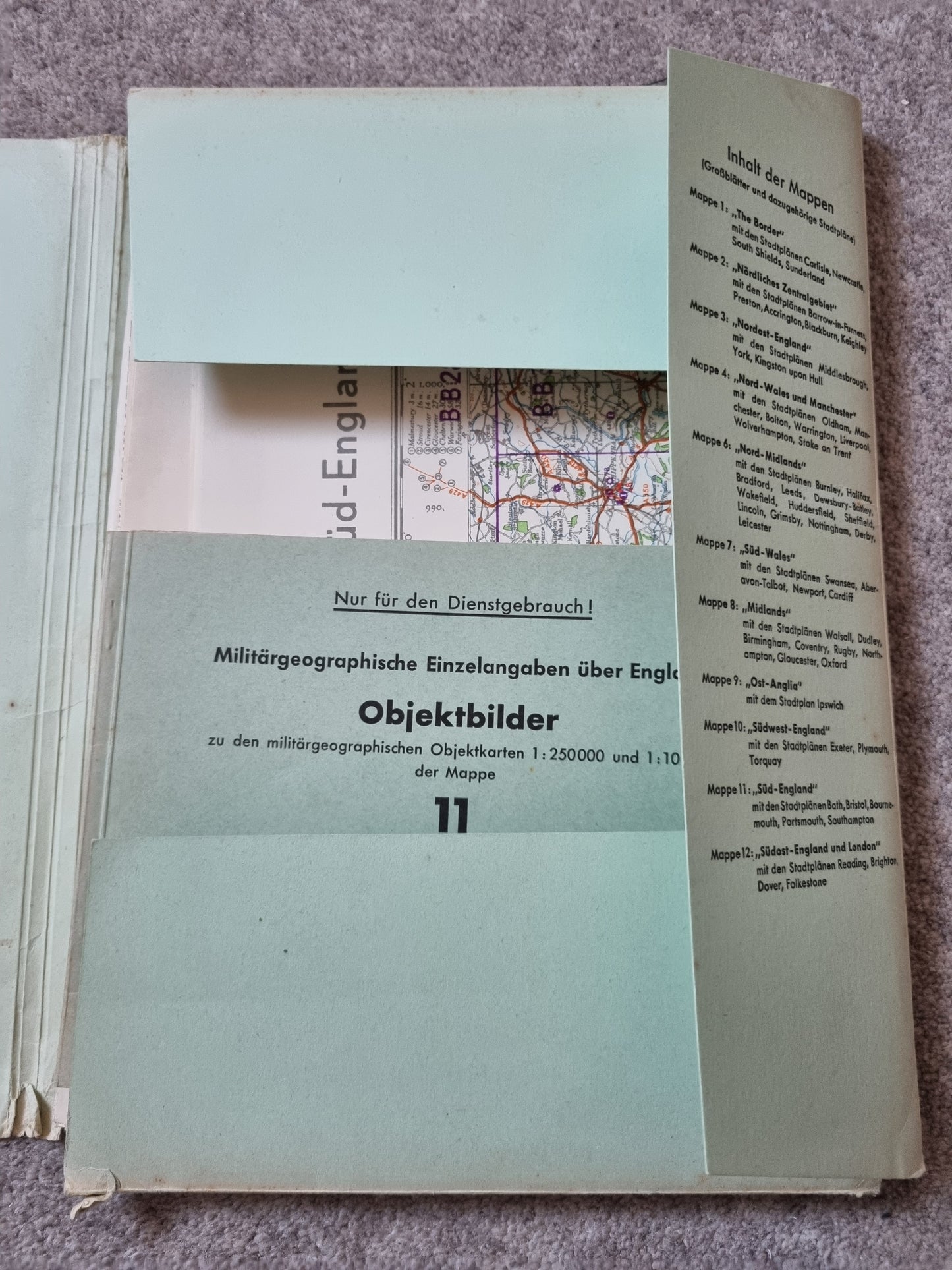 SOLD! WW2 Operation Sealion German Invasion Map Folder & Objektbilder for South England