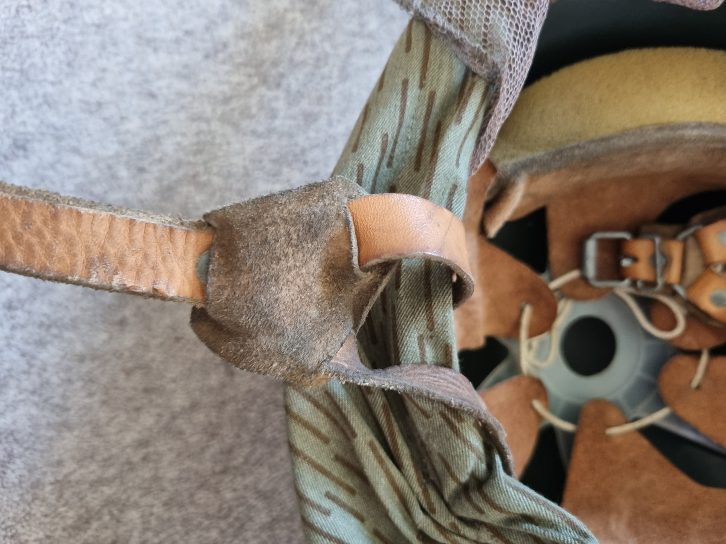 SOLD! East German NVA M56 Helmet with Camo Cover & Net