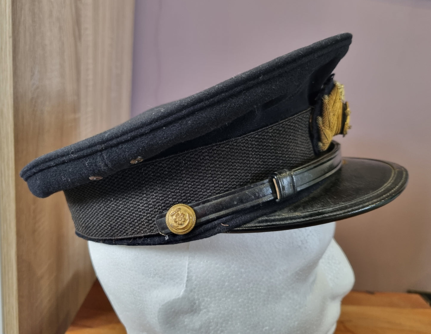 SOLD! WW2 Japanese Navy Officer’s Visor Cap with Cover & Box, Named