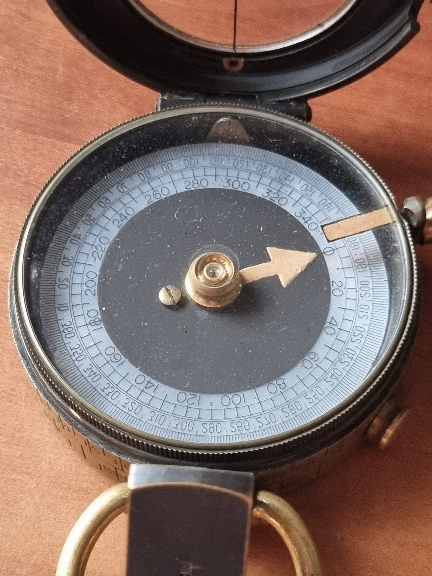 WW1 British Army Verners MkVII Compass 1916 Working & Leather Case
