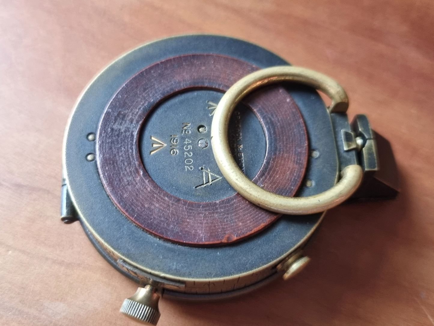 WW1 British Army Verners MkVII Compass 1916 Working & Leather Case