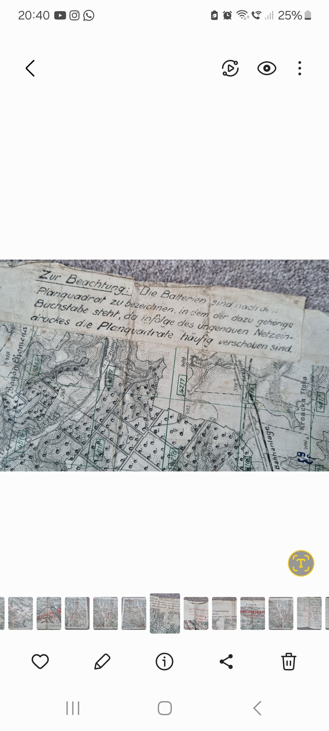 WW1 German Army Trench Map BRZEZANY area Ukraine 8th Feb 1917