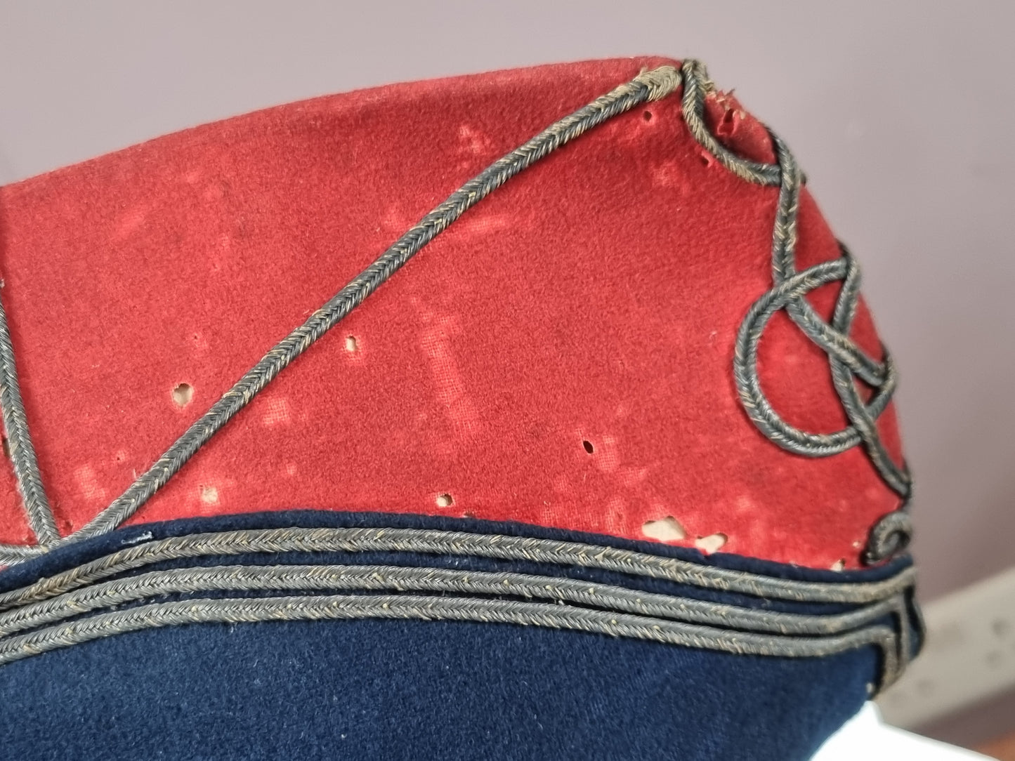 SOLD! Very Rare 19th Century French Army Captain's Bonnet De Police Sidecap