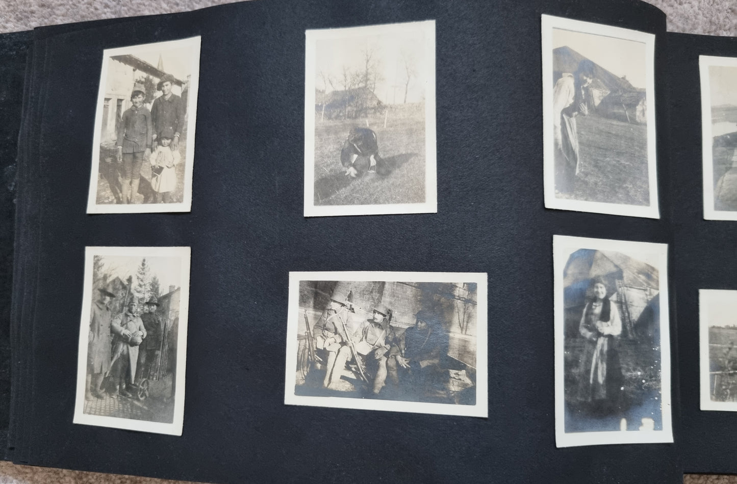 SOLD! Rare WW1 US Army Soldier's Photo Album Plus Ephemera - 125 Photos