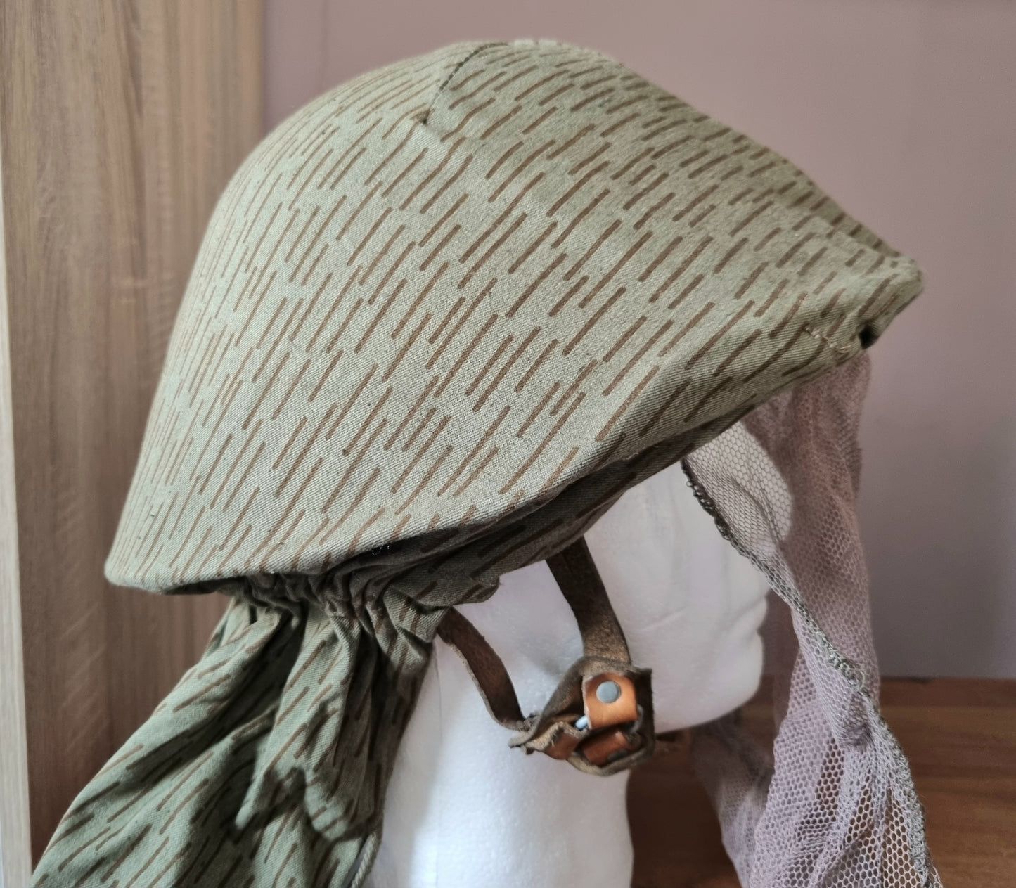 SOLD! East German NVA M56 Helmet with Camo Cover & Net