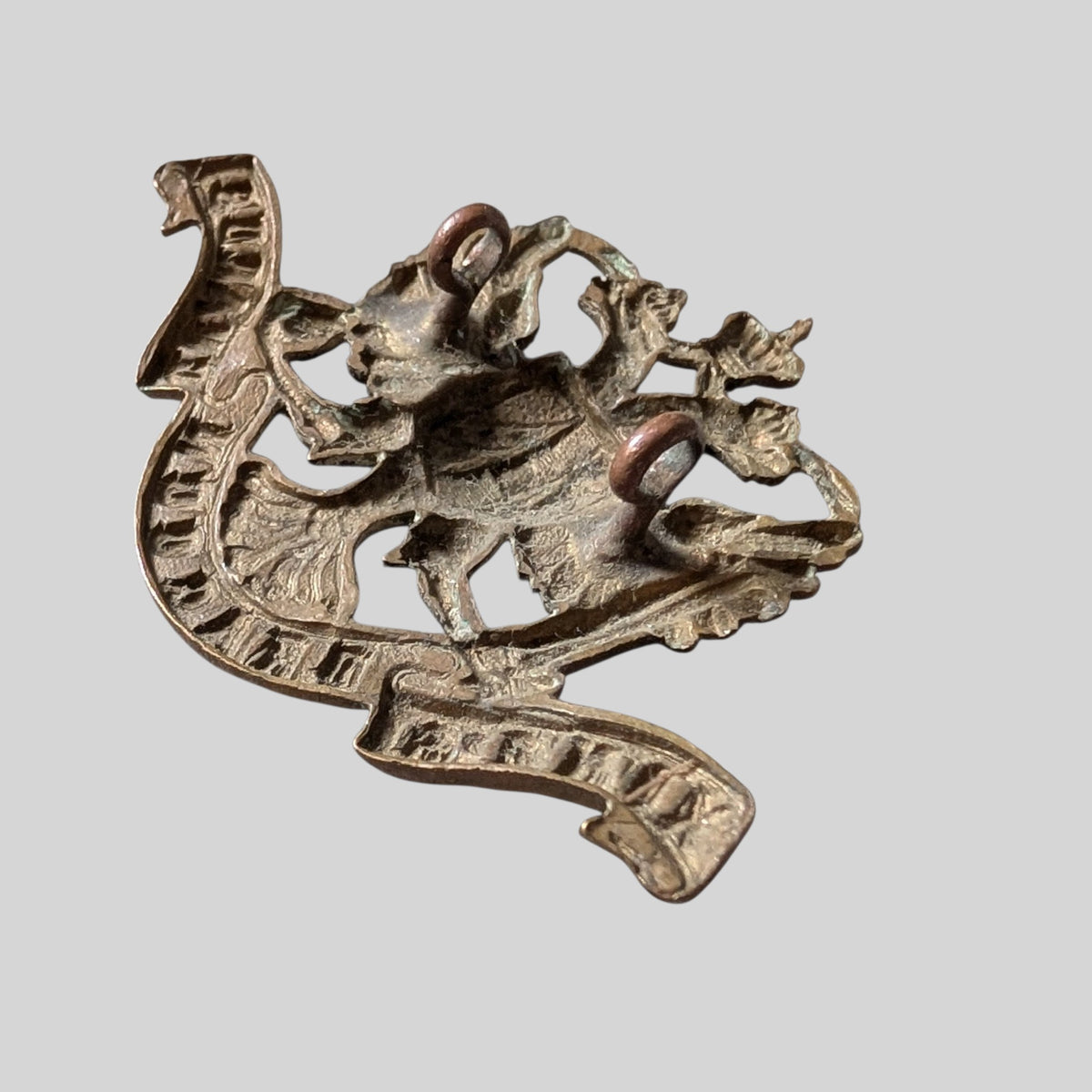 Victorian 1st King's Dragoon Guards Brass Cap Badge - Pre 1903