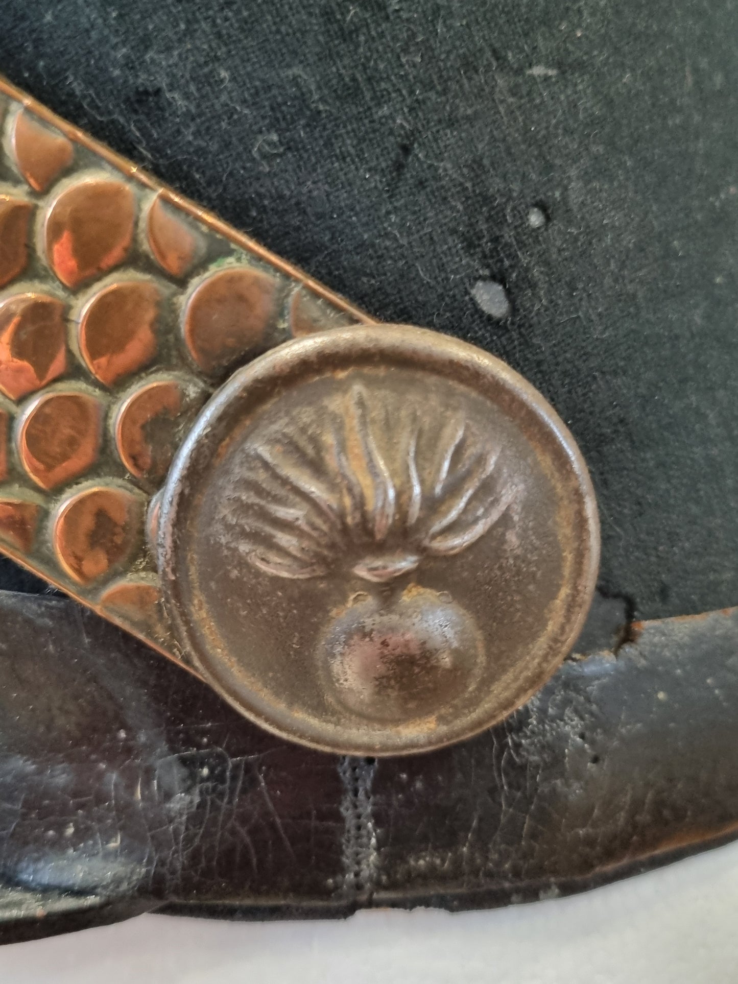 Rare French Army Model 1848 Garde National Shako Helmet Crimean War Era