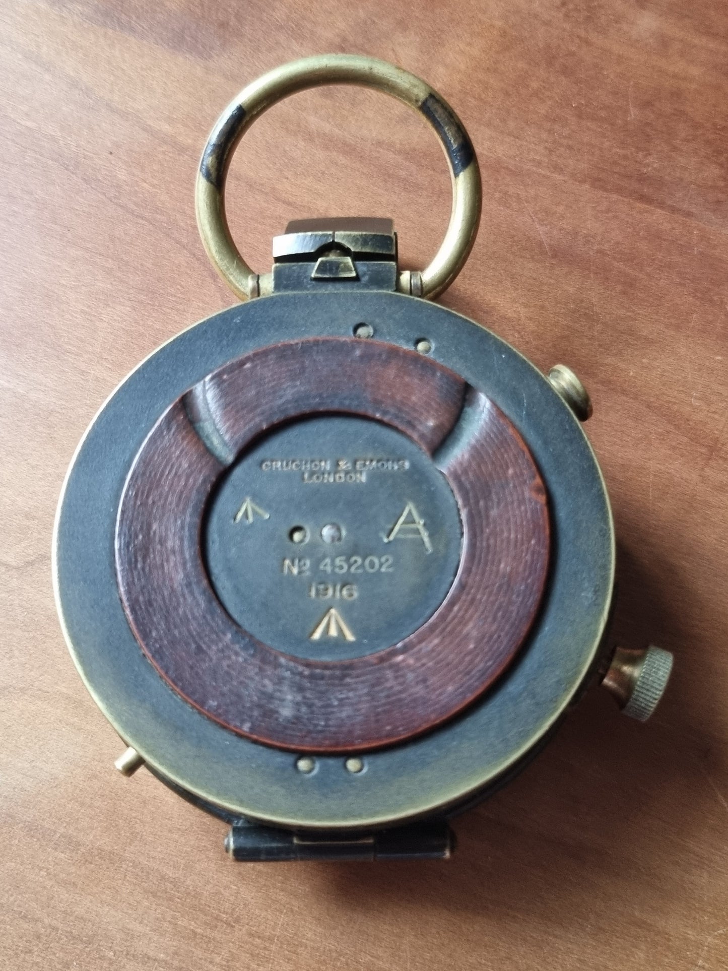 WW1 British Army Verners MkVII Compass 1916 Working & Leather Case