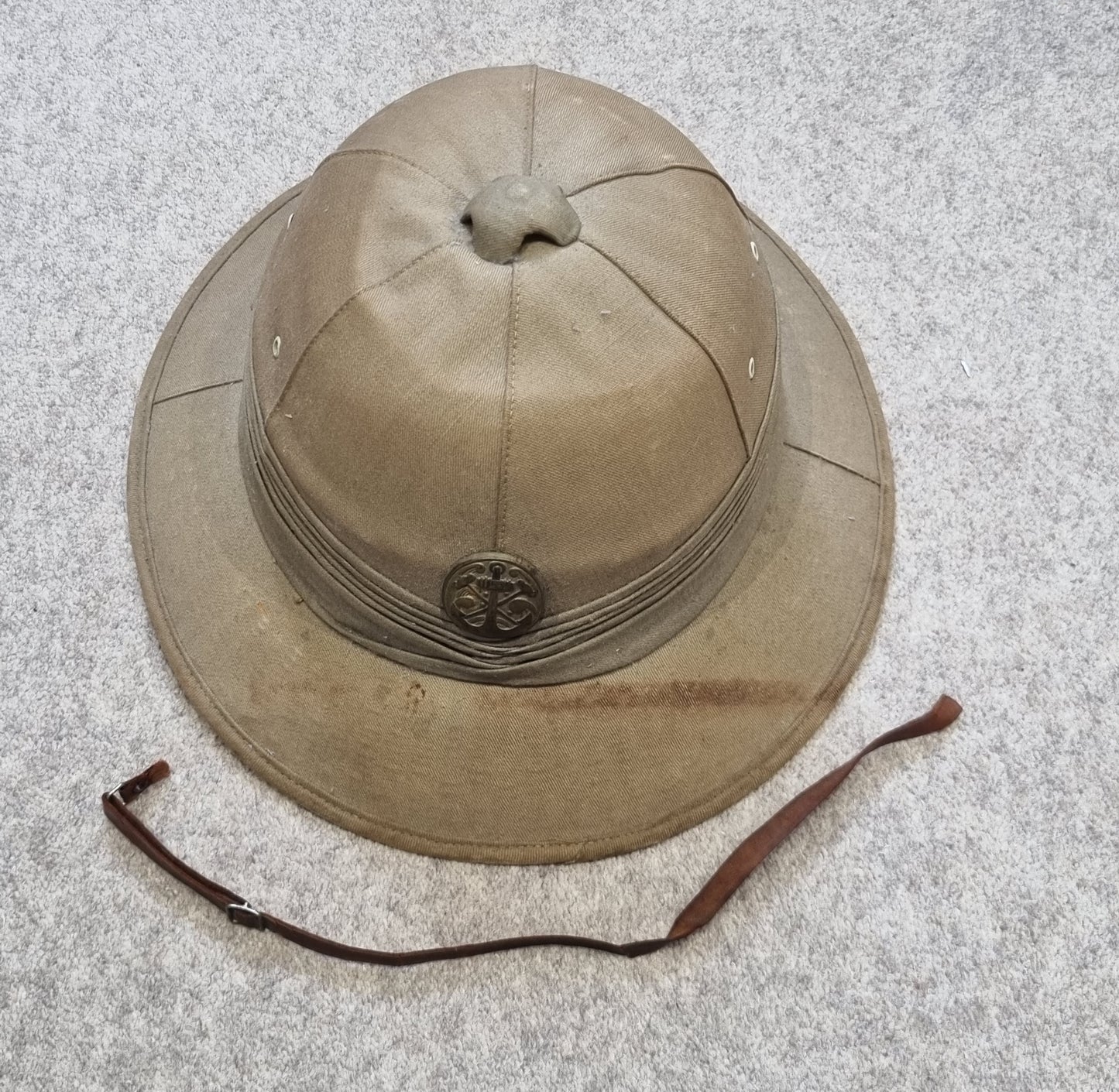 Rare WW2 Japanese Naval Engineers Pith Helmet