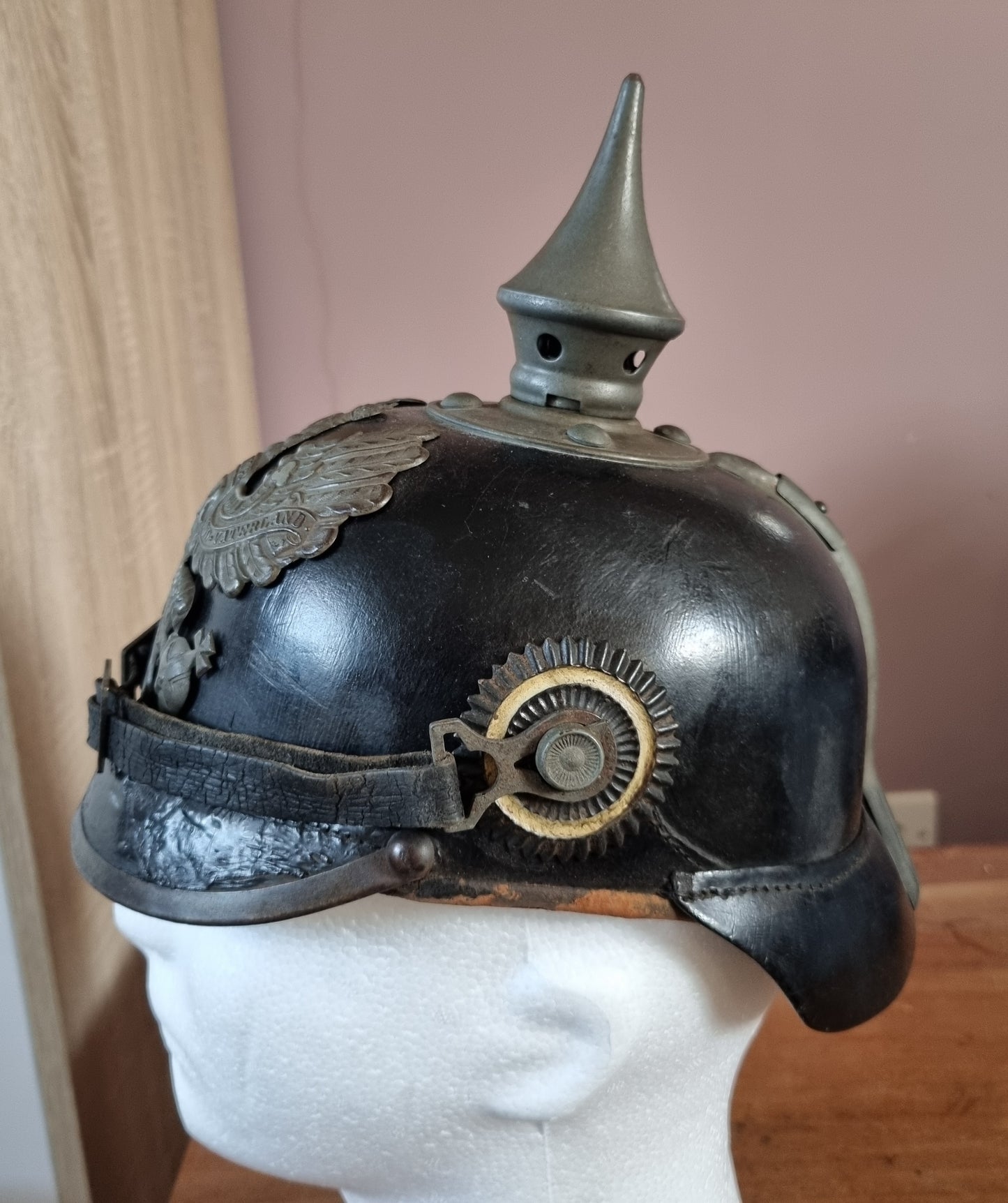 SOLD! WW1 Imperial German Army M1895 Prussian Enlisted Man Pickelhaube Helmet