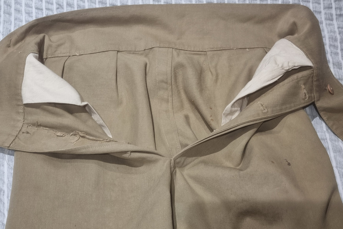 SOLD! WW2 Tropical KD Uniform collection with Jacket Trousers Badges Dog Tags Papers KORL - George Butterworth