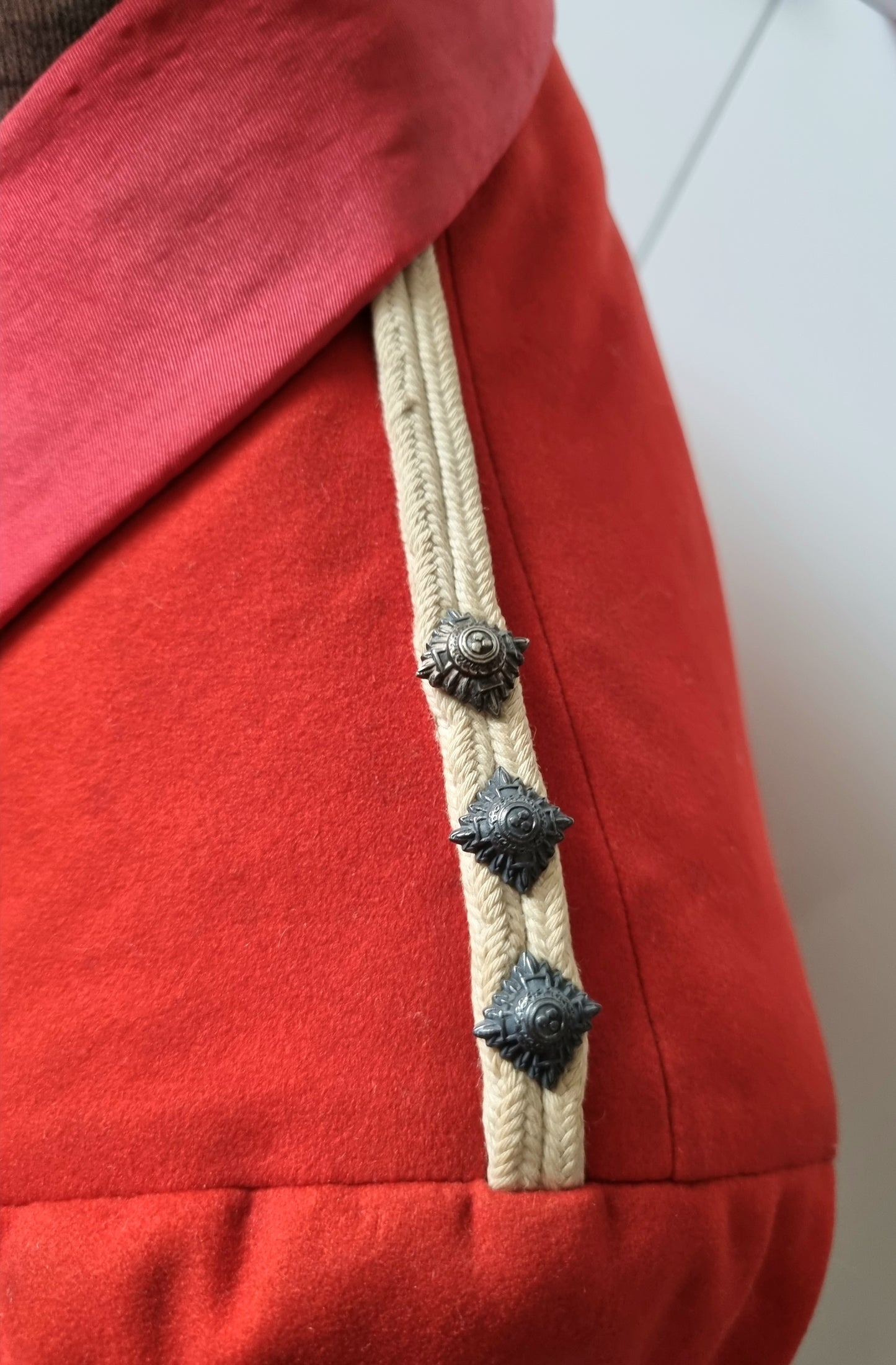 Victorian Durham Light Infantry Captain's Scarlet Mess Jacket