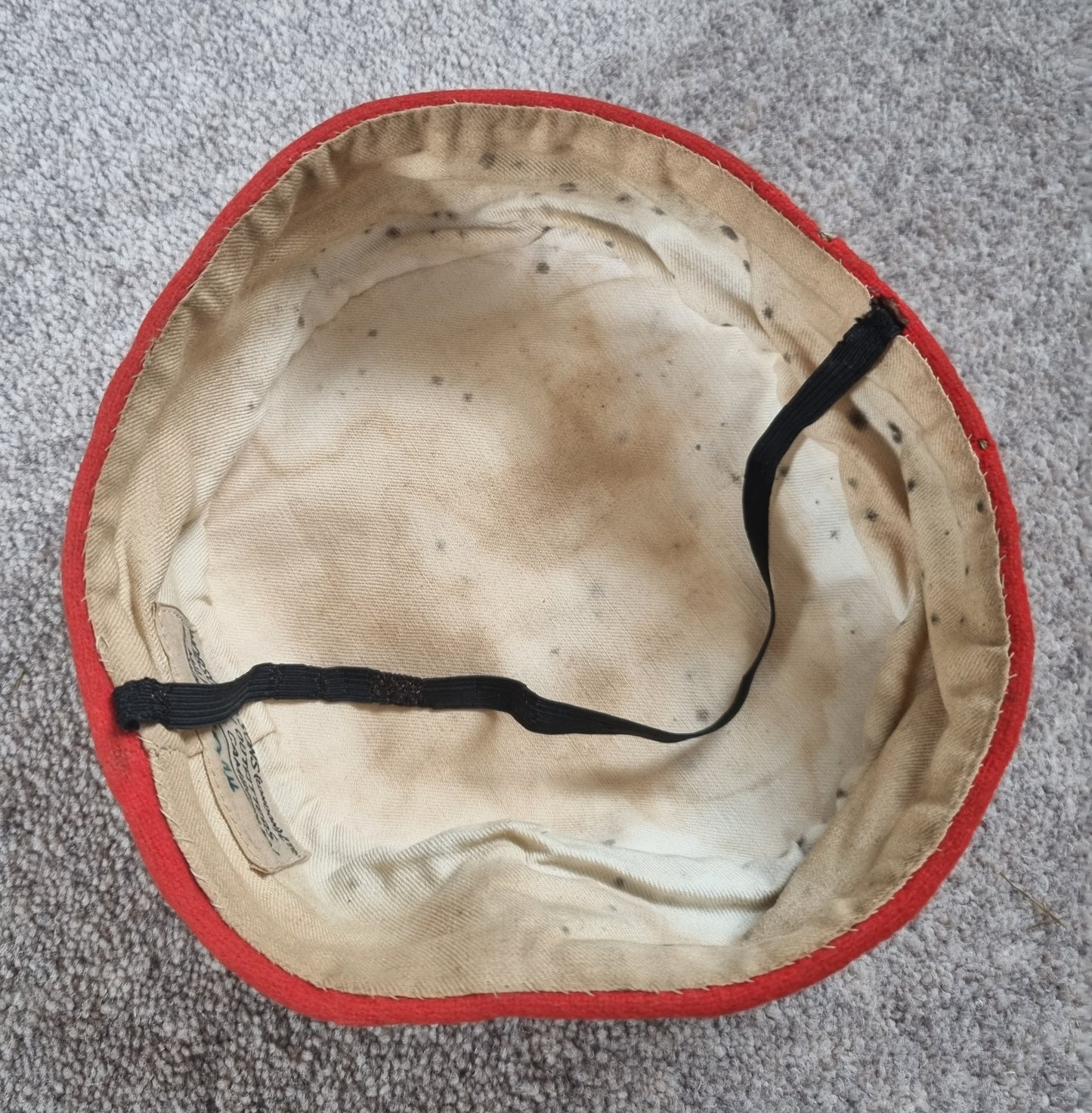 Early 20th Century British Army Sandhurst Military Academy Pill Box, With Chinstrap