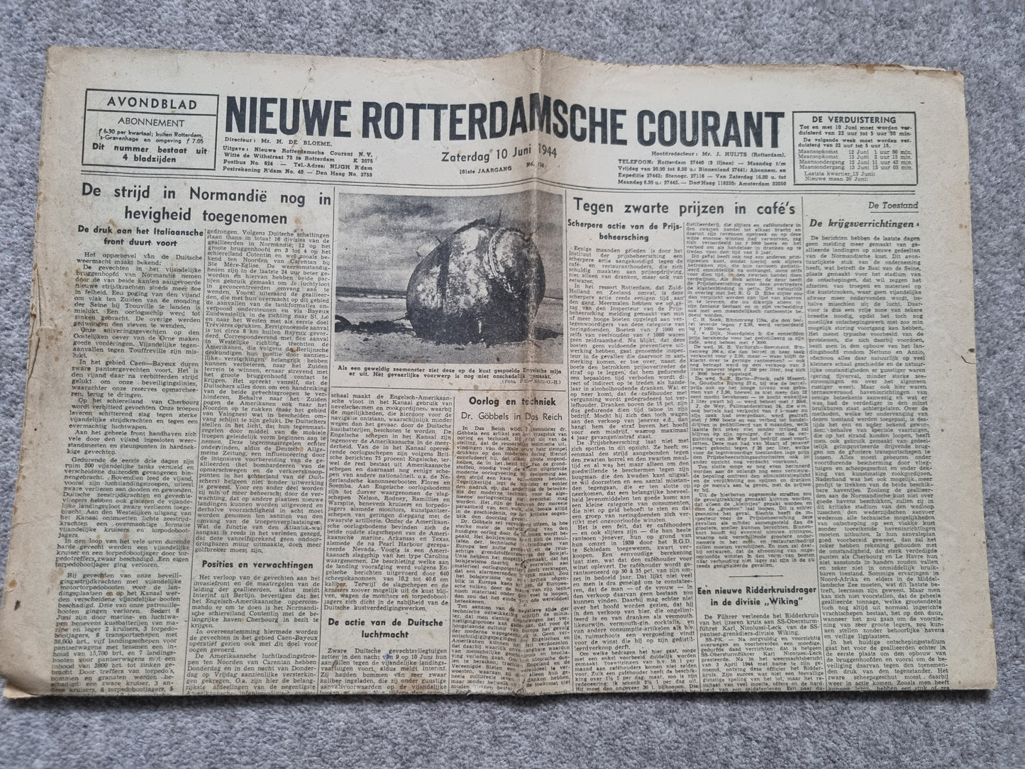 Rare WW2 Dutch Resistance Set - Plaque, Flag, Air Drop Leaflets & Newspapers