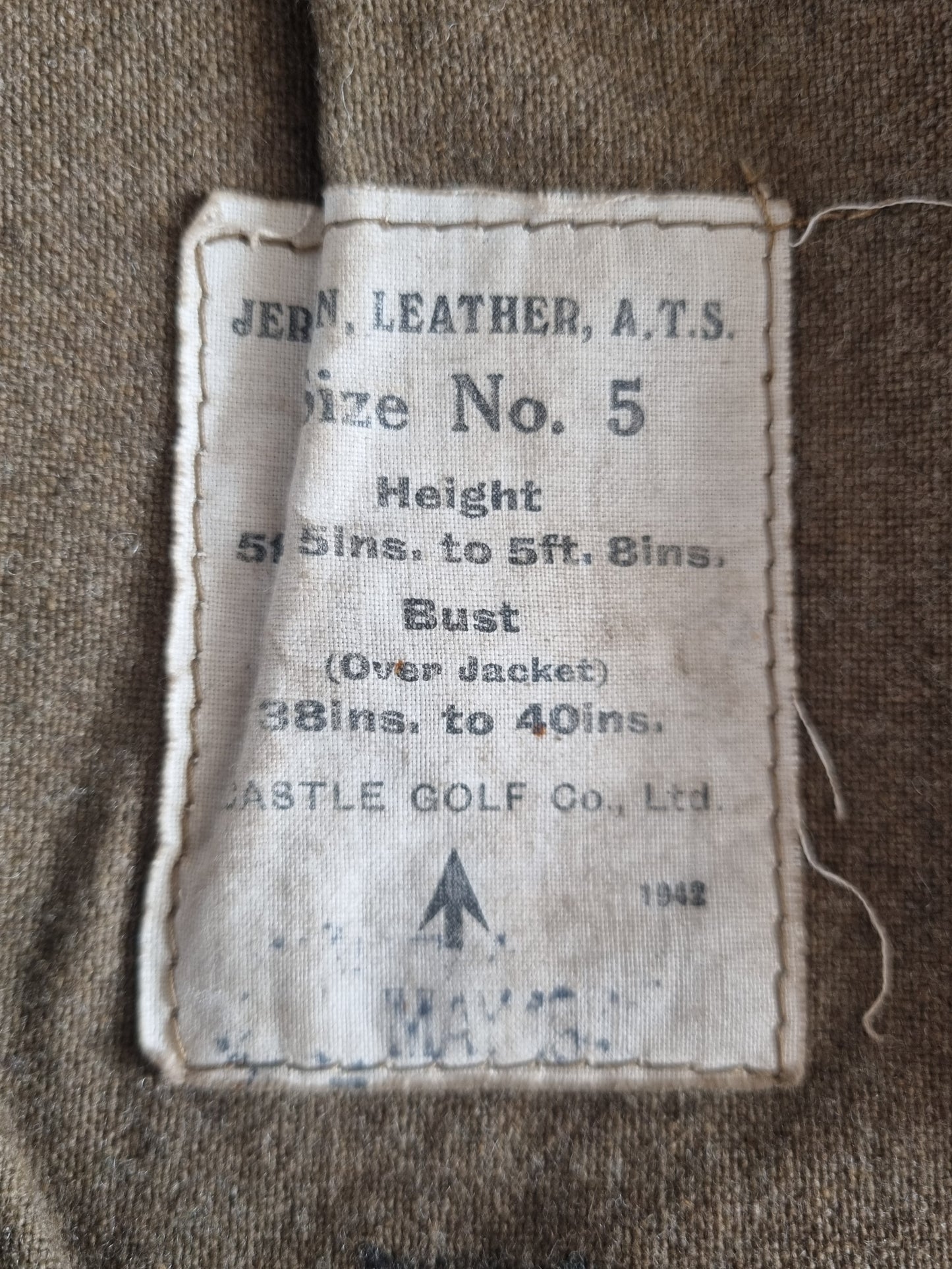Fantastic WW2 ATS Ladies Leather Jerkin, Dated 1942