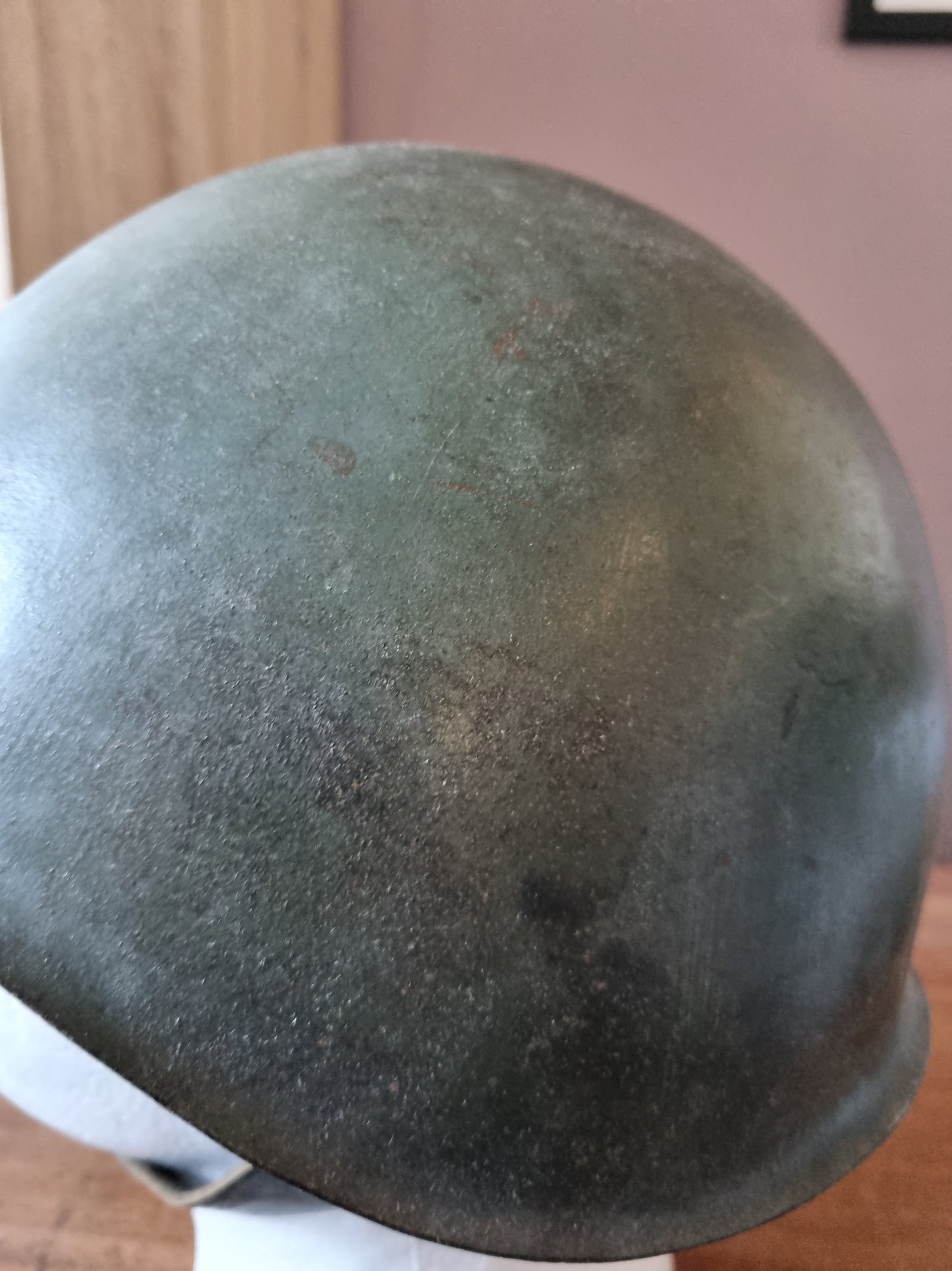 Rare WW2 Italian Experimental Rivetless M33 Helmet, Named