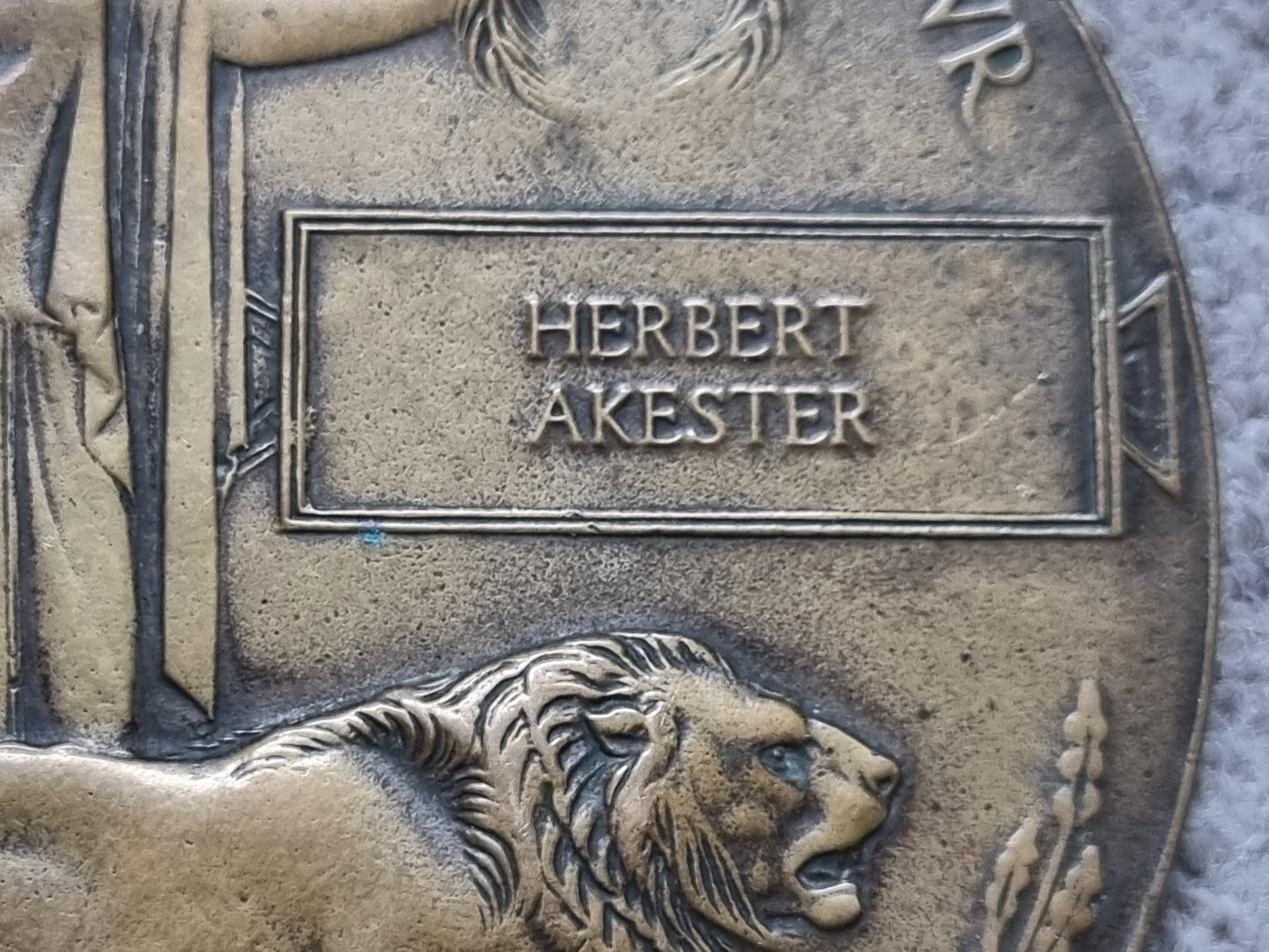 SOLD! WW1 British Army Death Plaque to Herbert Akester, 3rd Battalion Coldstream Guards, KIA Somme