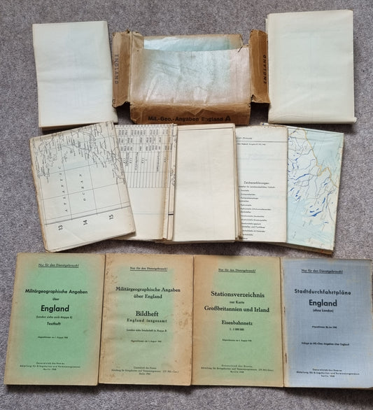 SOLD! Rare Operation Sealion  Planning Map Folder for England