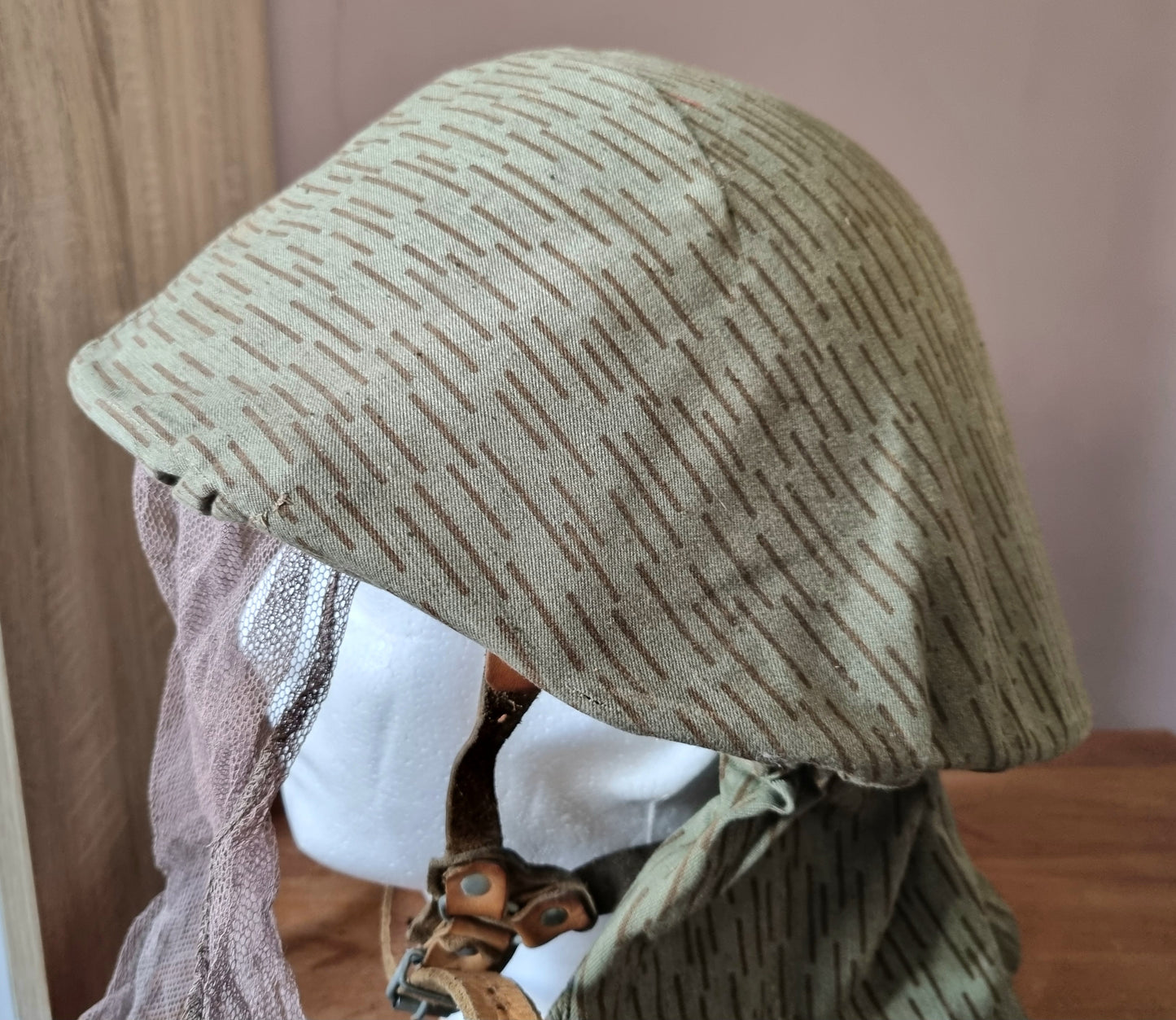 SOLD! East German NVA M56 Helmet with Camo Cover & Net