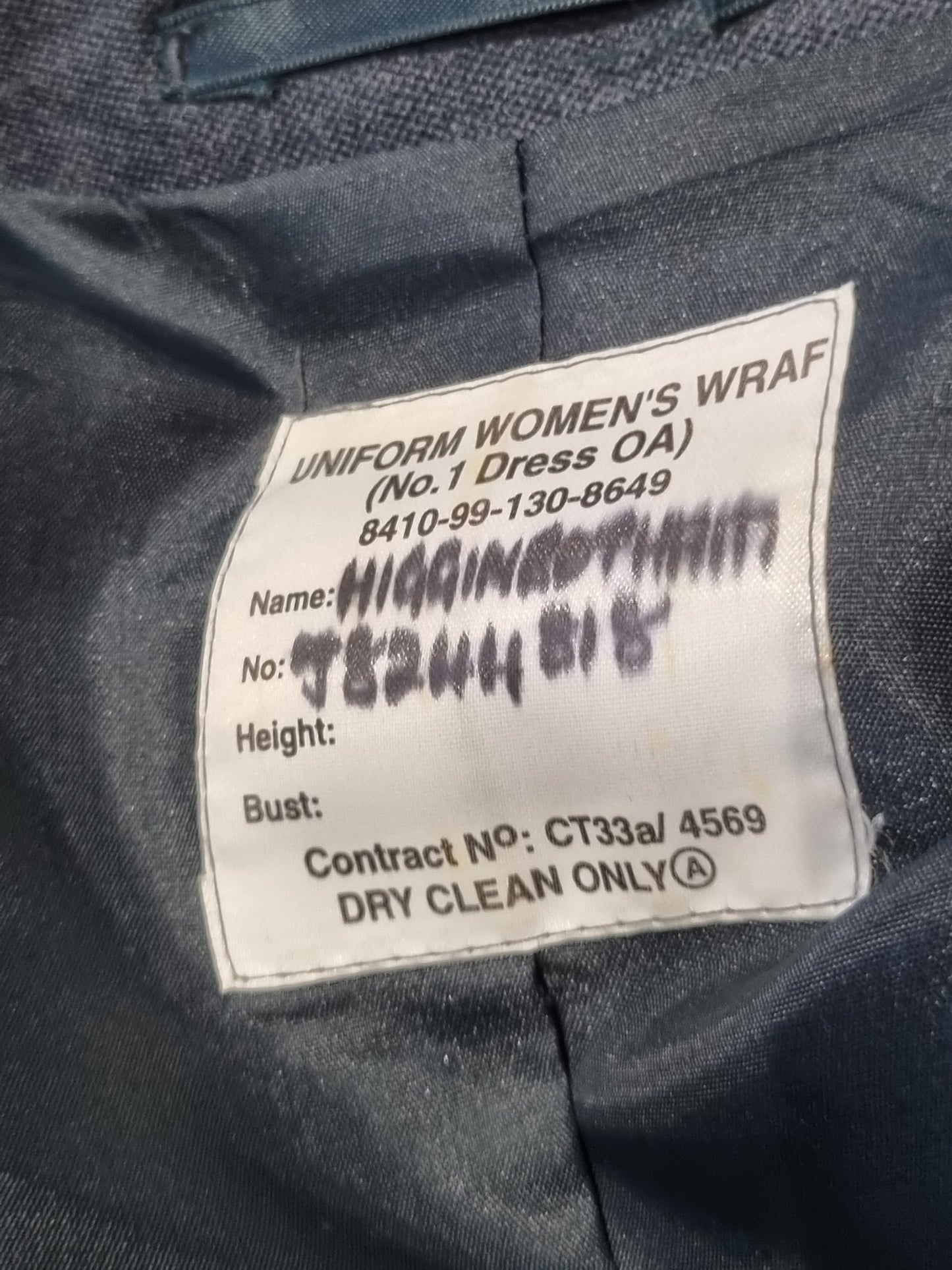 WRAF UK 12-14 RAF Service Dress Uniform Medical Service Jacket Shirt Skirt Cap