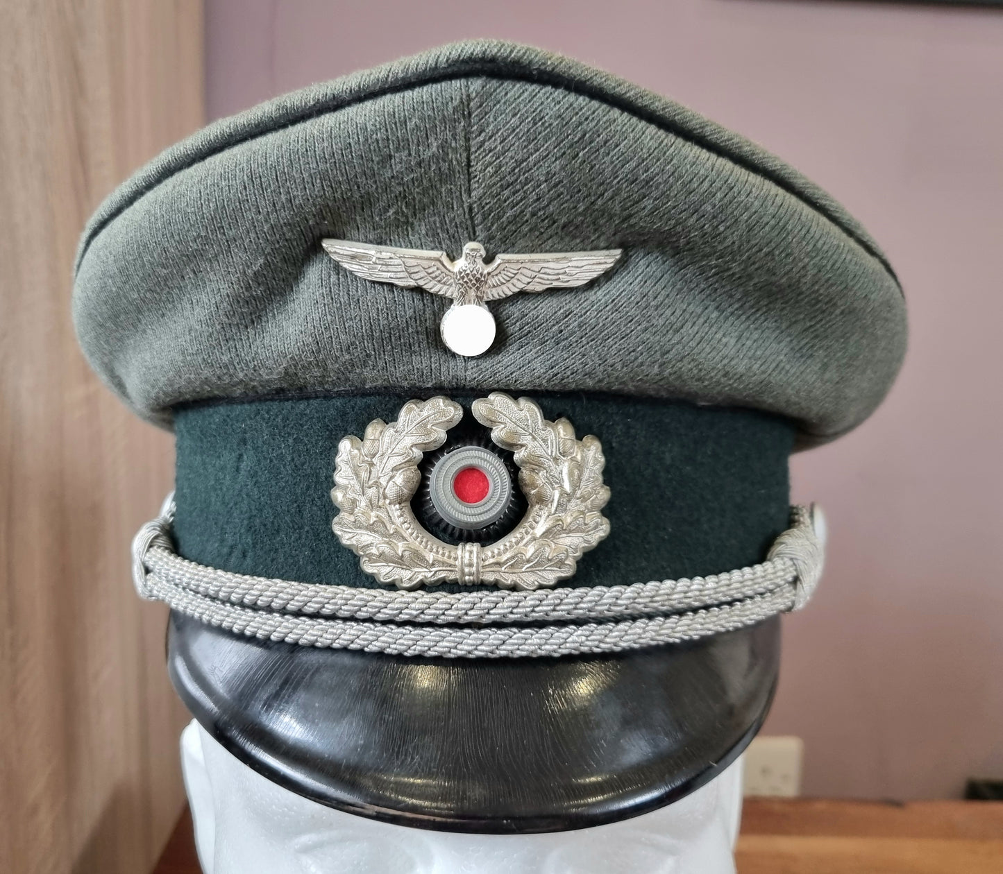 WW2 German Wehrmacht Pioneer / Engineer Officer's Visor Cap