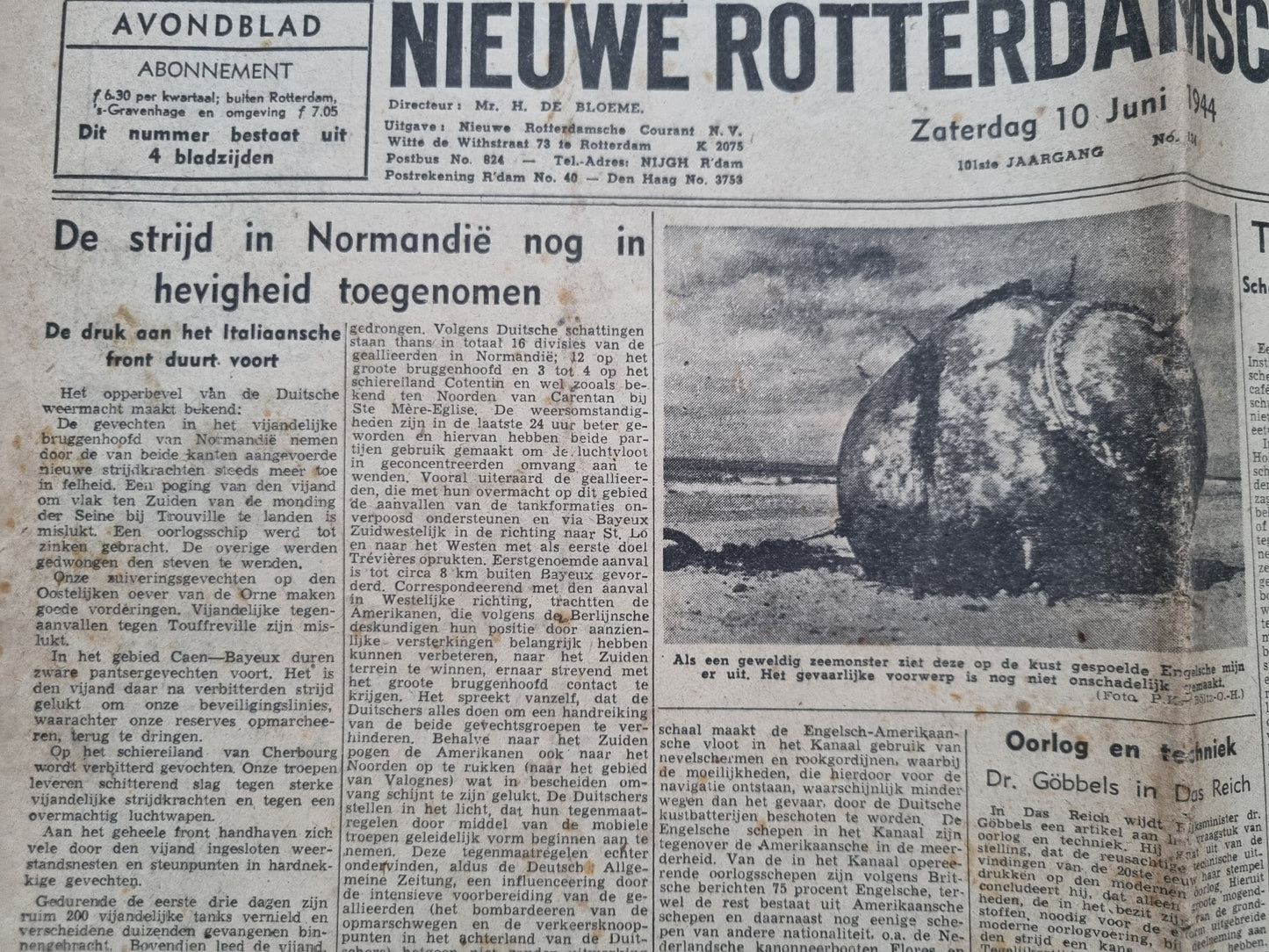 Rare WW2 Dutch Resistance Set - Plaque, Flag, Air Drop Leaflets & Newspapers