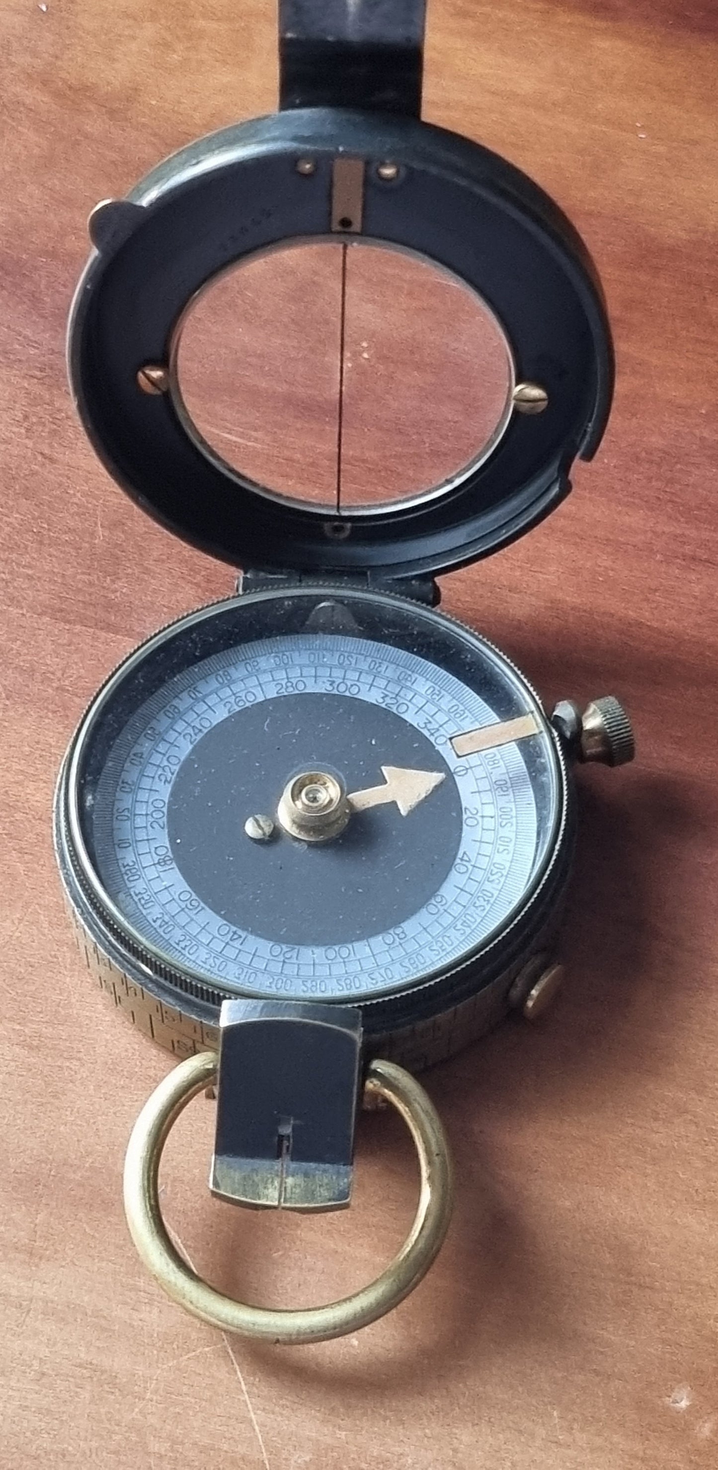 WW1 British Army Verners MkVII Compass 1916 Working & Leather Case