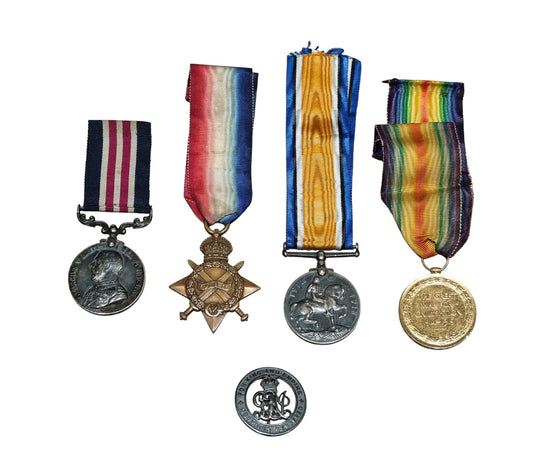 Incredible WW1 Gallantry Military Medal & Wound Badge Group to a deserter, Private Edwin Birch Tupman, Yorks & Lancs Regiment