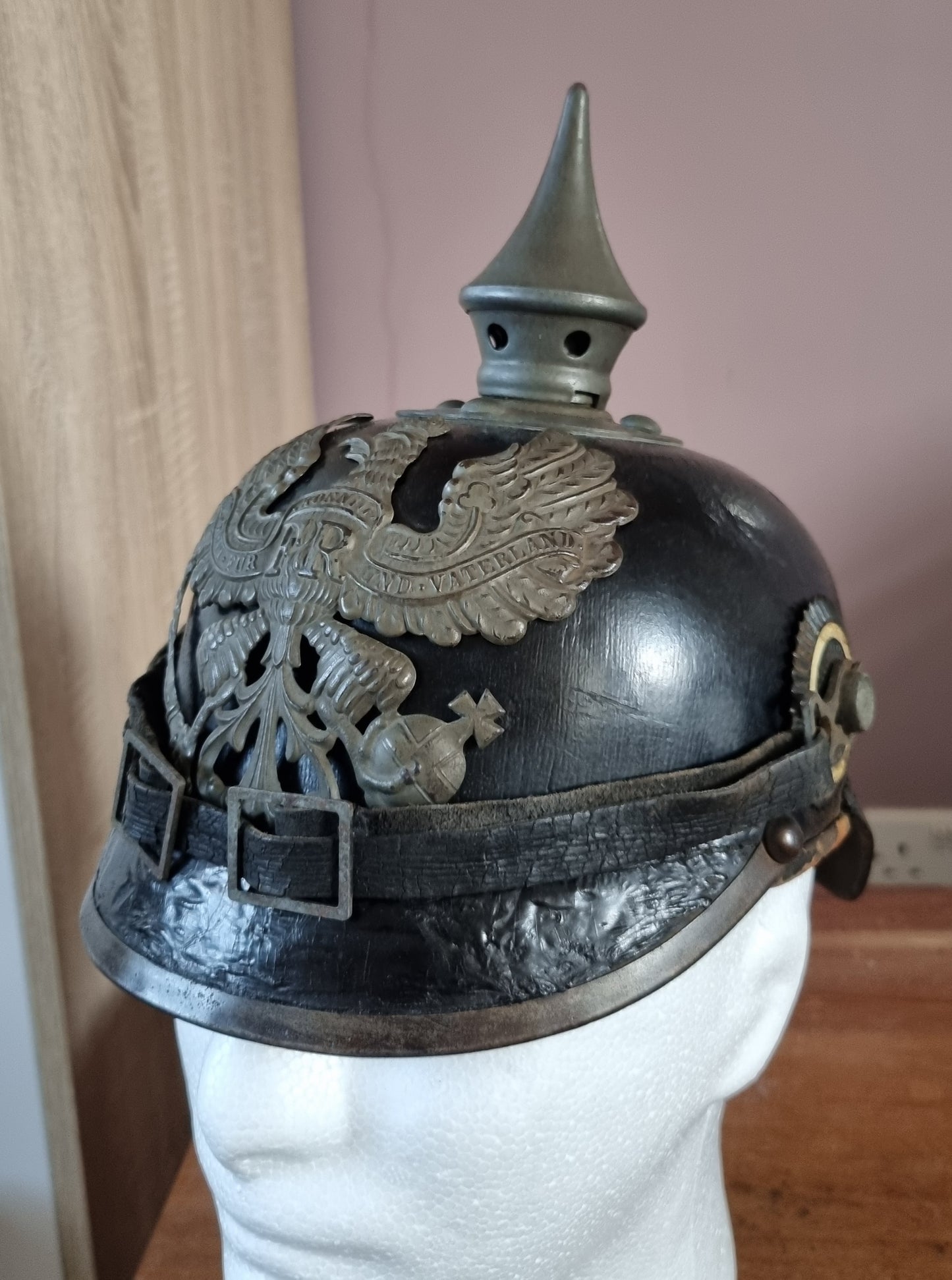SOLD! WW1 Imperial German Army M1895 Prussian Enlisted Man Pickelhaube Helmet