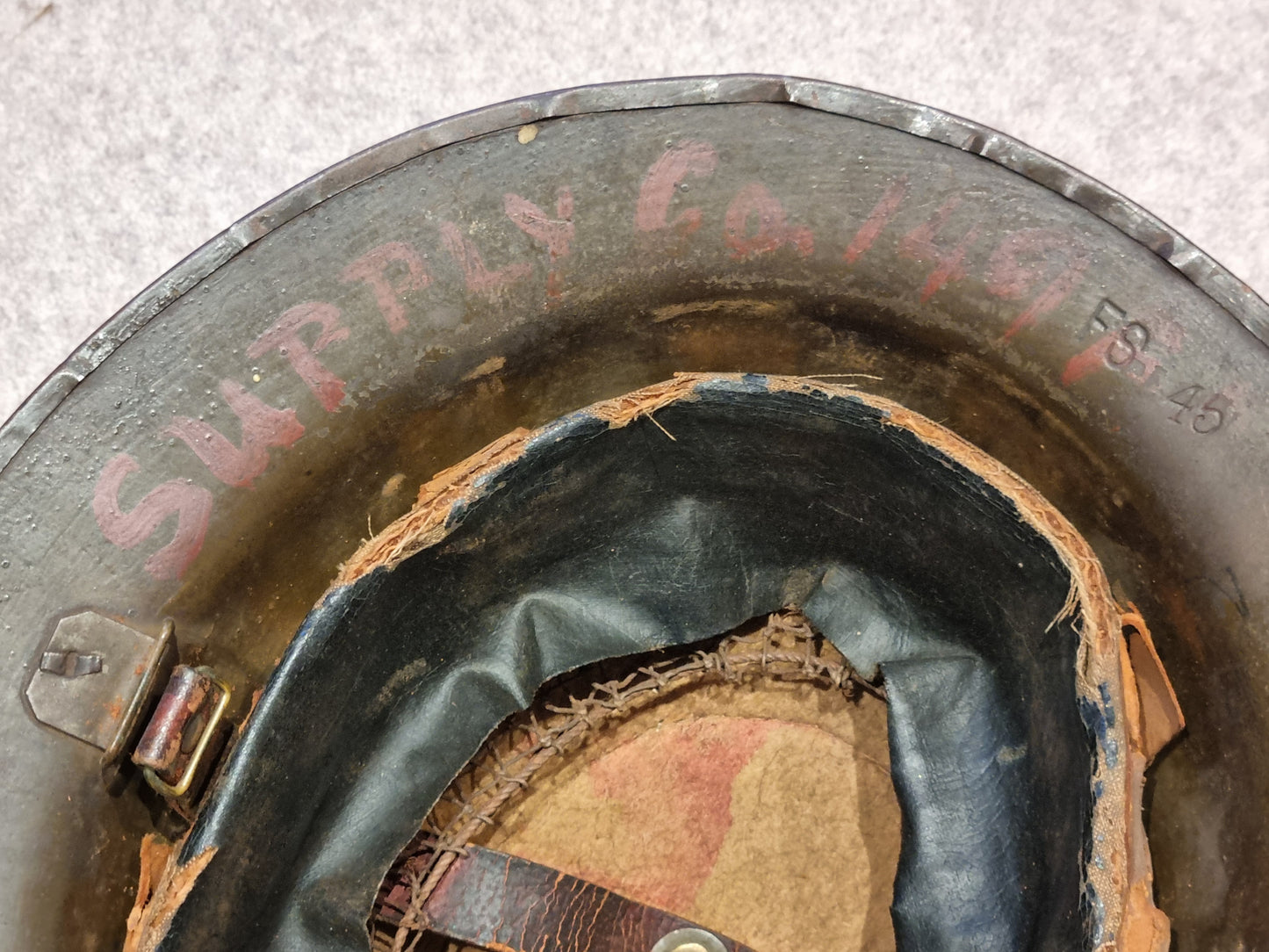 WW1 British MK1 'Brodie' Helmet, Supply Company 149, Named