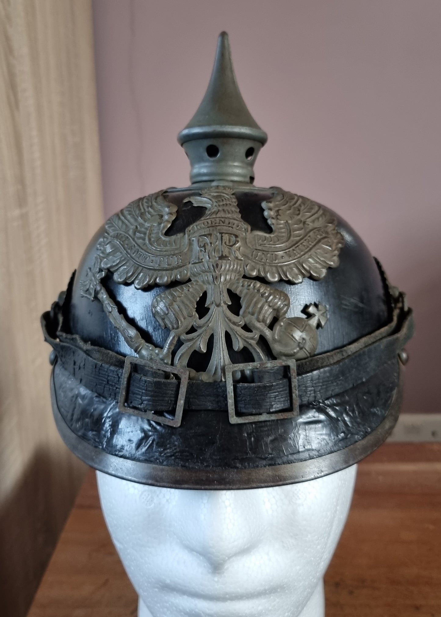 SOLD! WW1 Imperial German Army M1895 Prussian Enlisted Man Pickelhaube Helmet